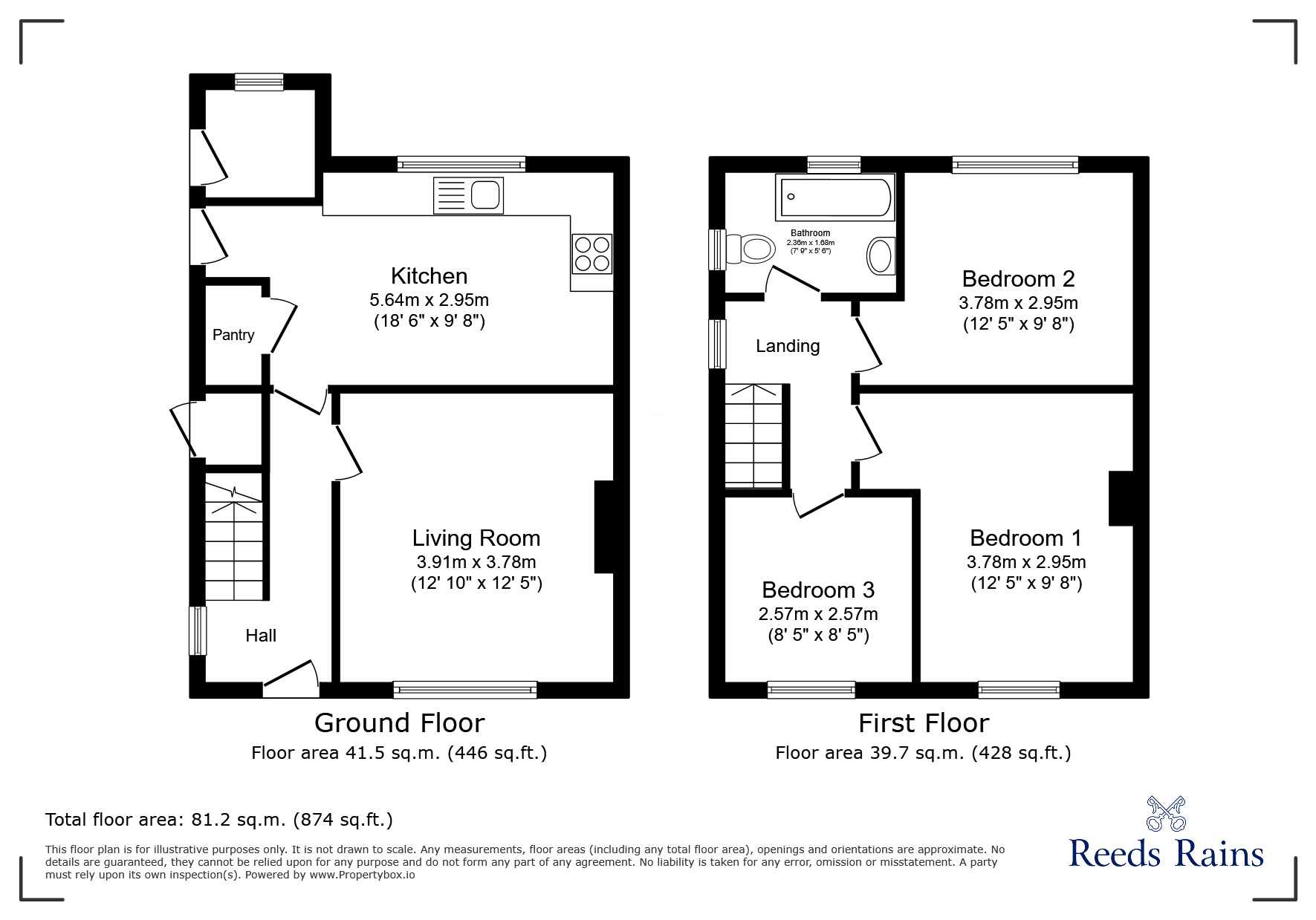Floorplan of 3 bedroom Semi Detached House for sale, Philip Garth, Wakefield, West Yorkshire, WF1