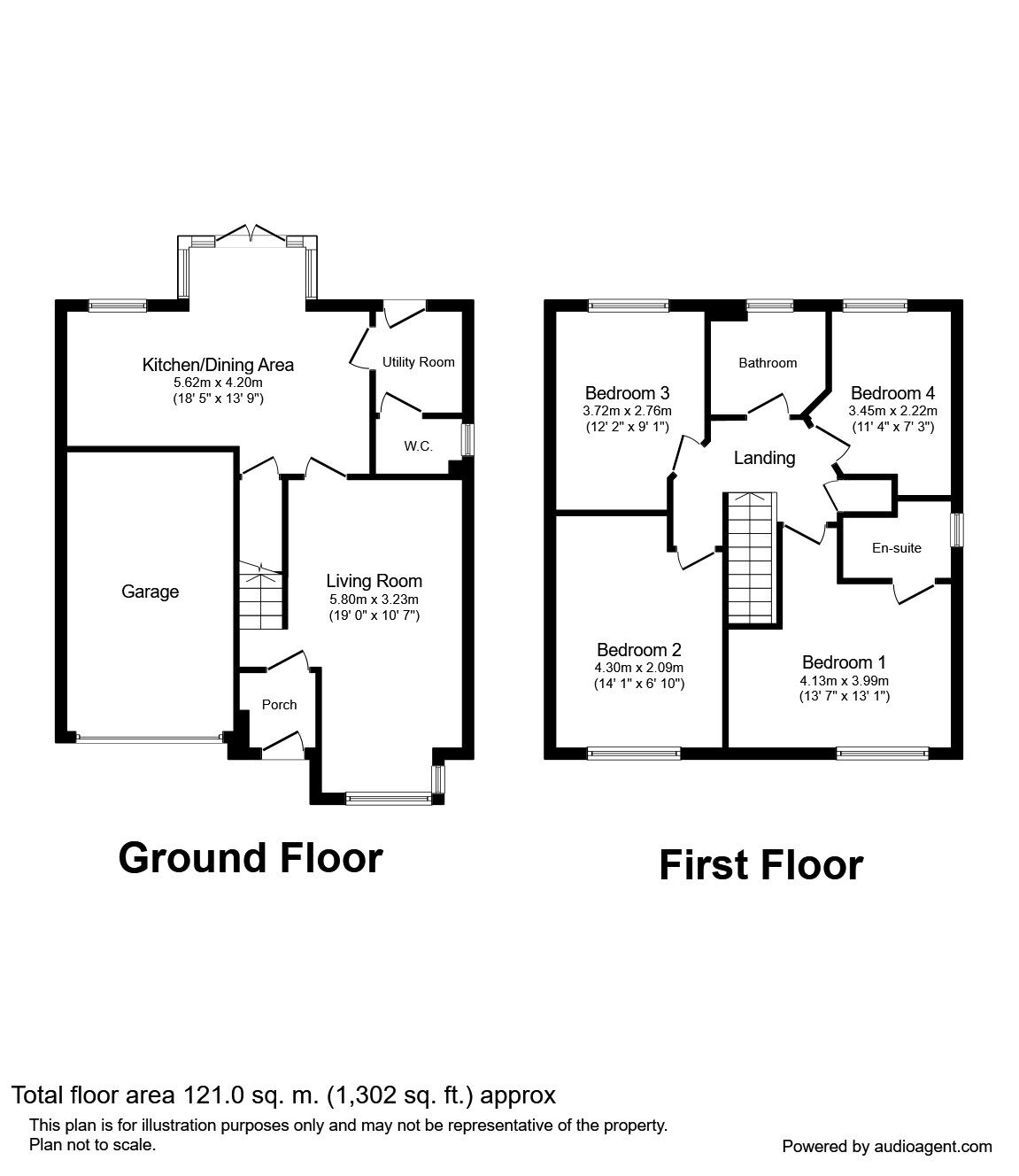 Floorplan of 4 bedroom Detached House to rent, Dempsey Close, Wakefield, West Yorkshire, WF2