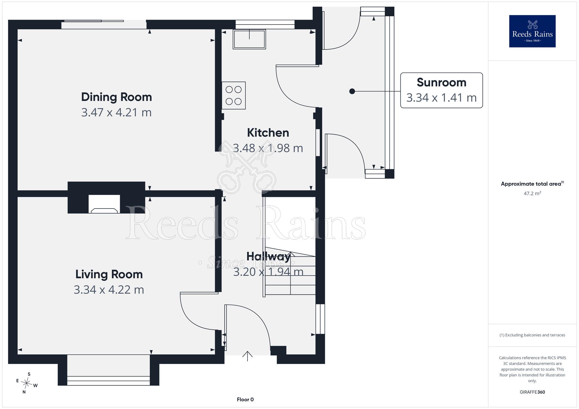 Floorplan of 3 bedroom Semi Detached House for sale, Garth Avenue, Normanton, West Yorkshire, WF6