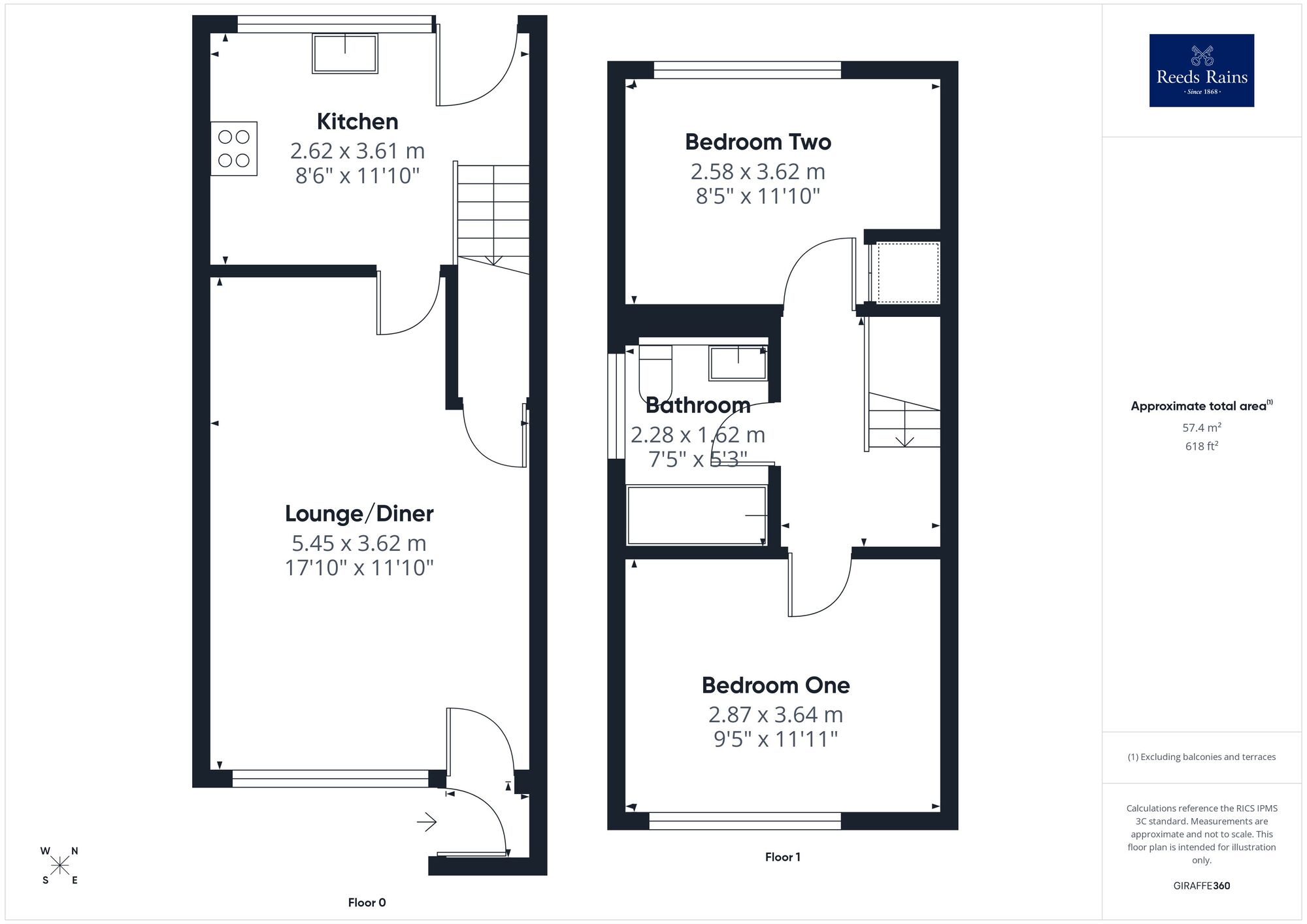 Floorplan of 2 bedroom Semi Detached House for sale, Major Street, Wakefield, West Yorkshire, WF2