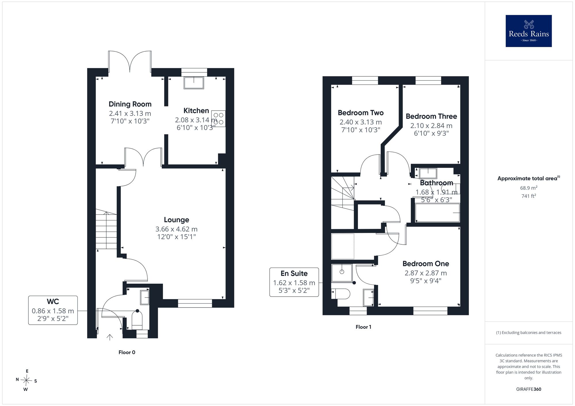 Floorplan of 3 bedroom Mid Terrace House for sale, St. Andrews Close, Wakefield, West Yorkshire, WF1