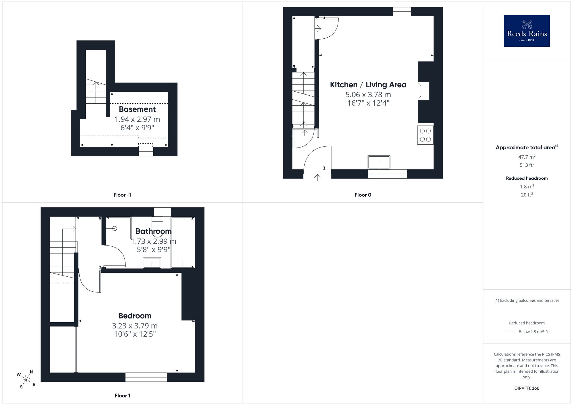 Floorplan of 1 bedroom Mid Terrace House for sale, Allison Terrace, Kirkhamgate, Wakefield, WF2