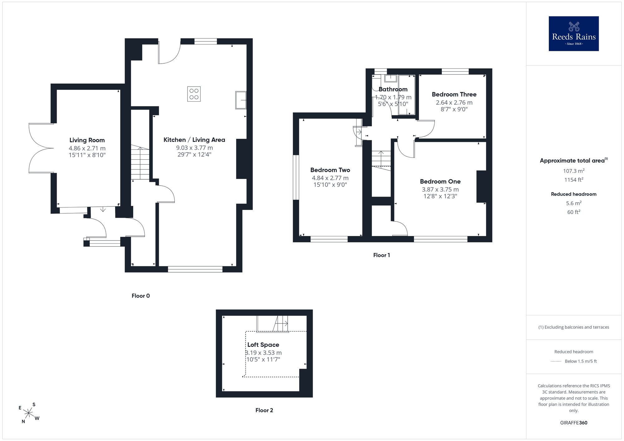 Floorplan of 3 bedroom Semi Detached House for sale, Cliff Road, Crigglestone, West Yorkshire, WF4