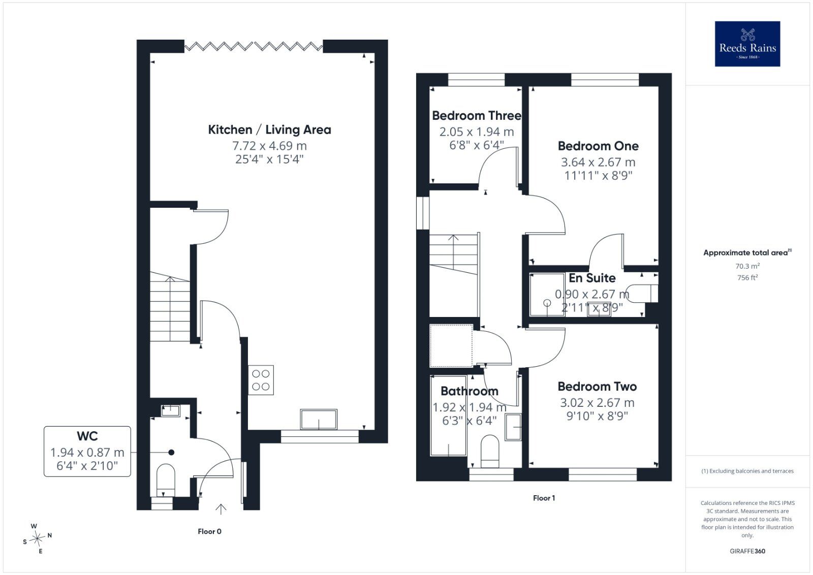 Floorplan of 3 bedroom Semi Detached House for sale, Oaklands Avenue, Crofton, West Yorkshire, WF4