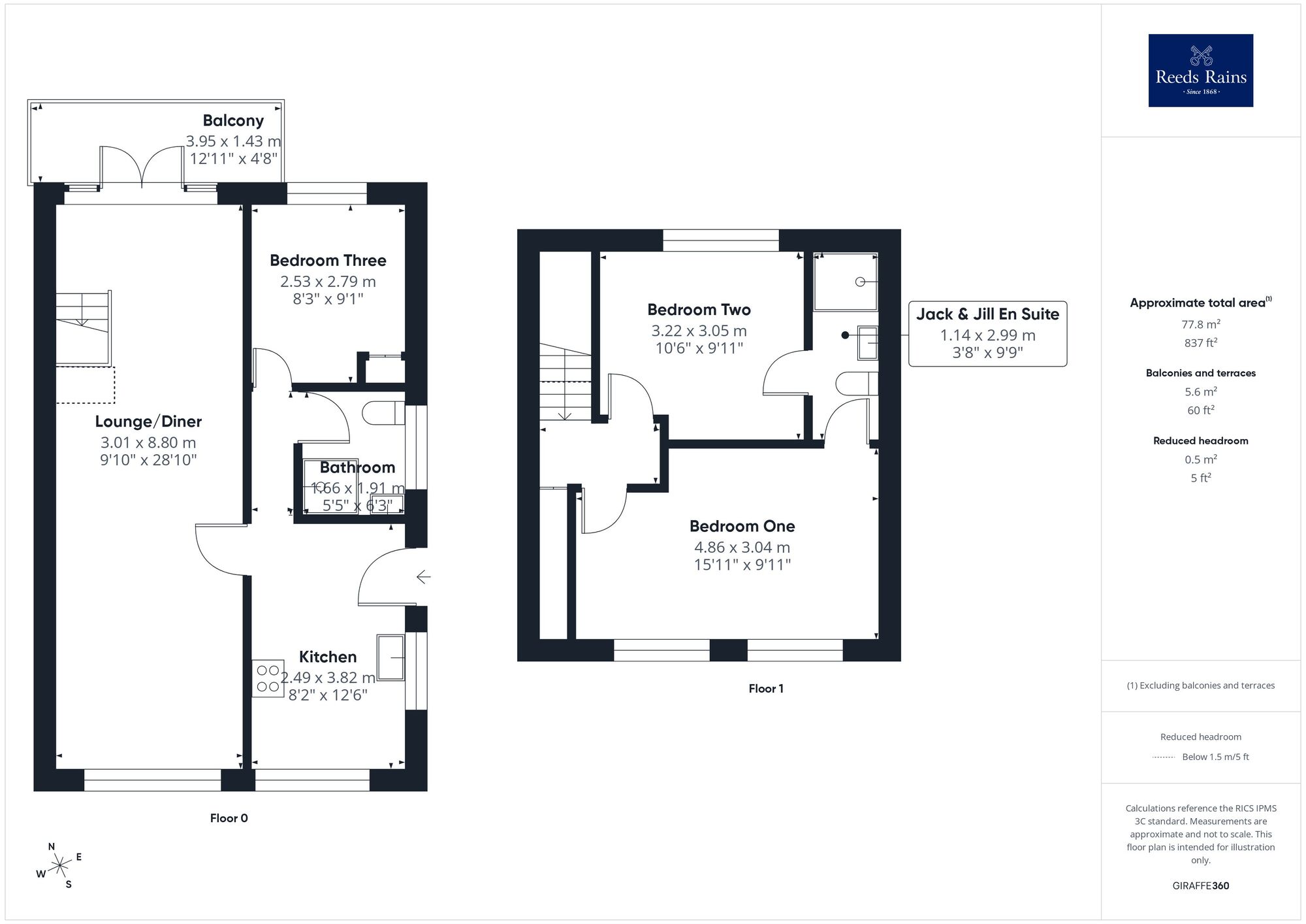 Floorplan of 3 bedroom Semi Detached Bungalow for sale, Julie Avenue, Durkar, West Yorkshire, WF4