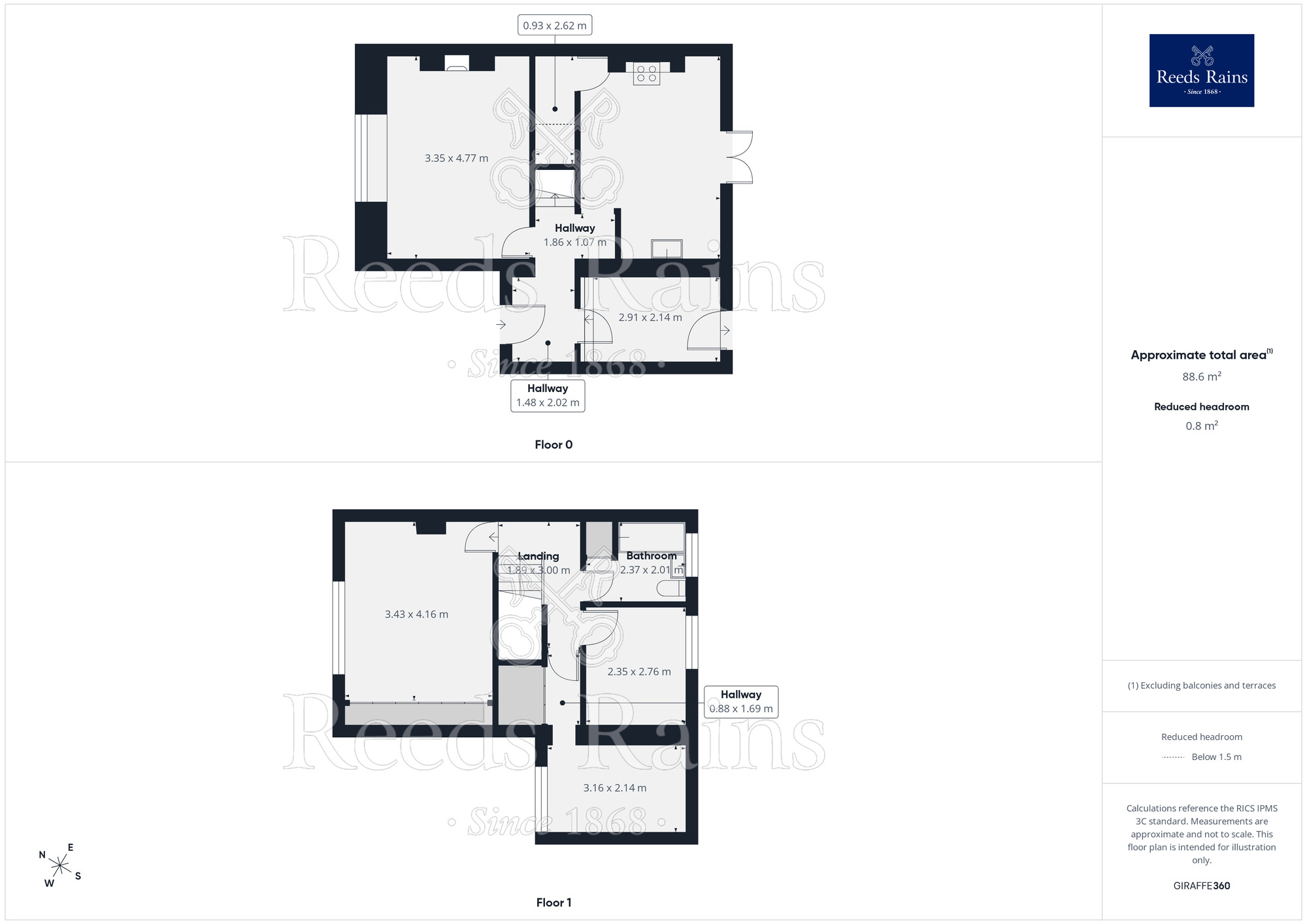 Floorplan of 3 bedroom Semi Detached House for sale, Almshouse Lane, Newmillerdam, West Yorkshire, WF2