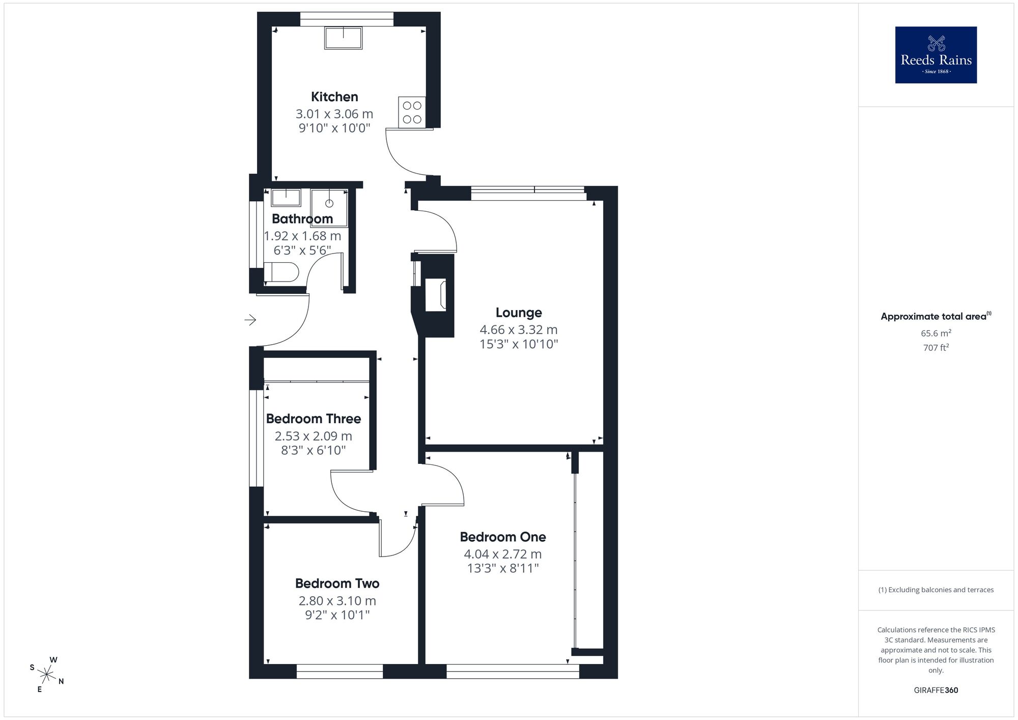 Floorplan of 3 bedroom Semi Detached Bungalow for sale, Grime Lane, Sharlston Common, West Yorkshire, WF4