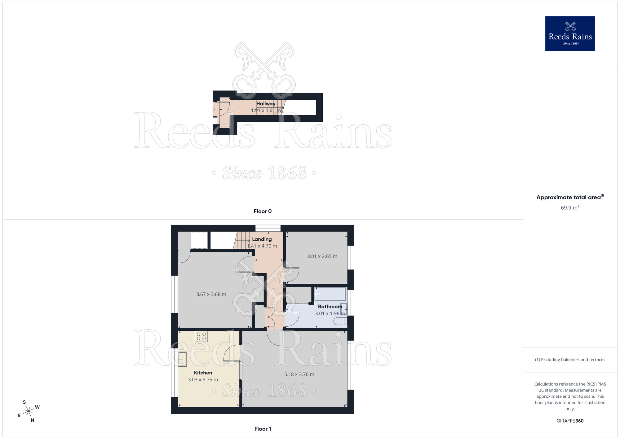 Floorplan of 2 bedroom Flat to rent, Pinderfields Road, Wakefield, West Yorkshire, WF1