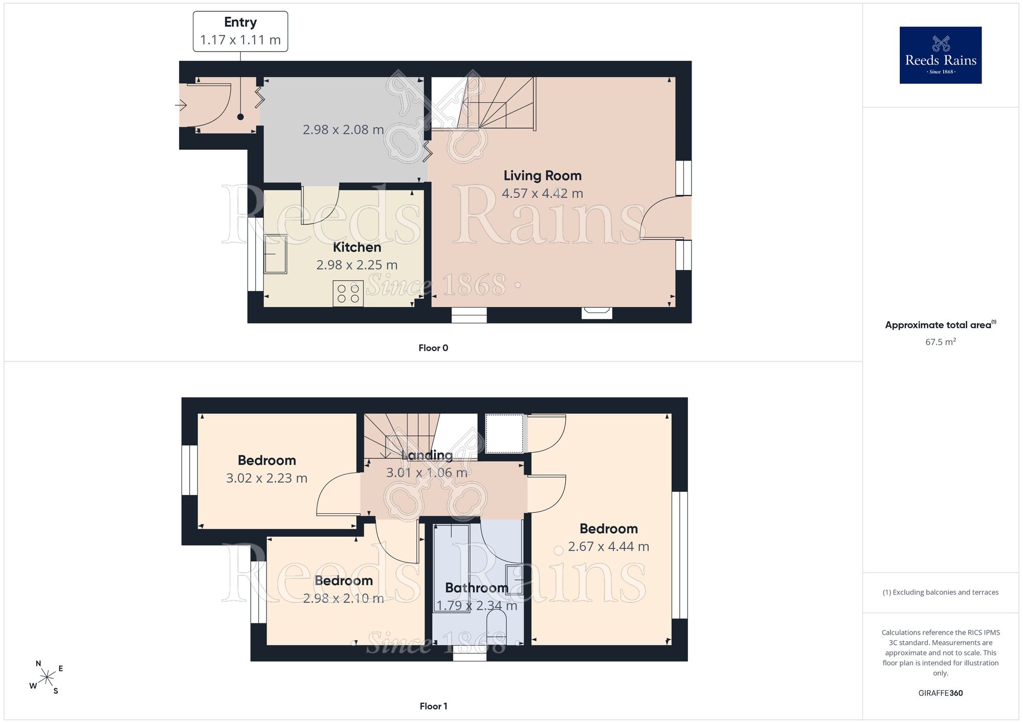 Floorplan of 2 bedroom Semi Detached House for sale, Netherton Lane, Netherton, Wakefield, WF4