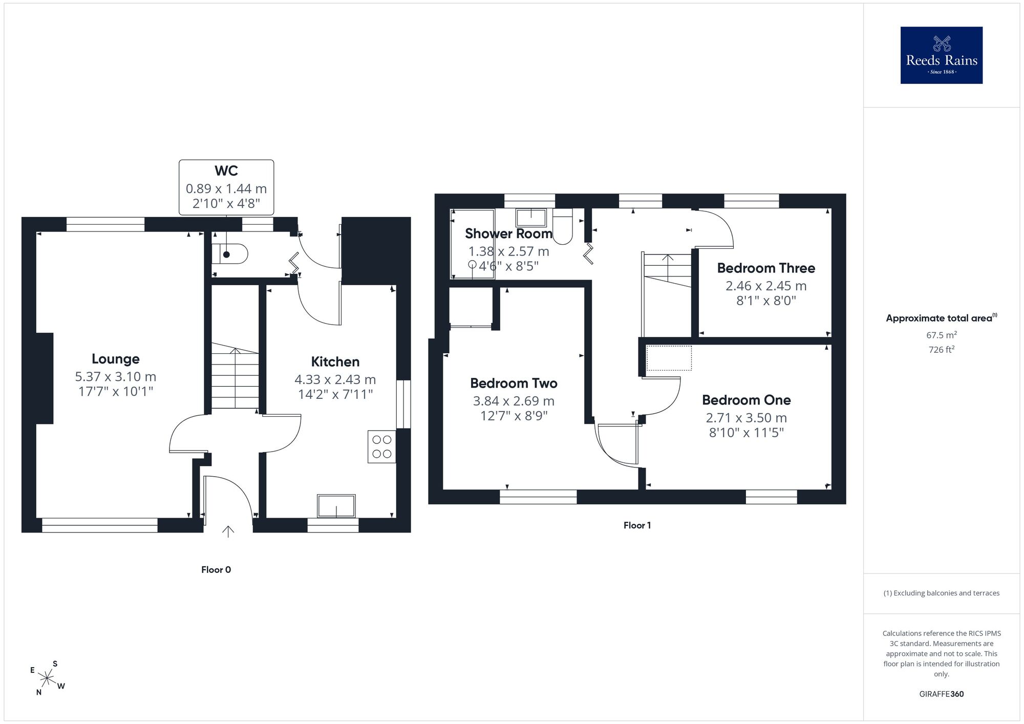 Floorplan of 3 bedroom Semi Detached House for sale, Neville Road, Wakefield, West Yorkshire, WF2