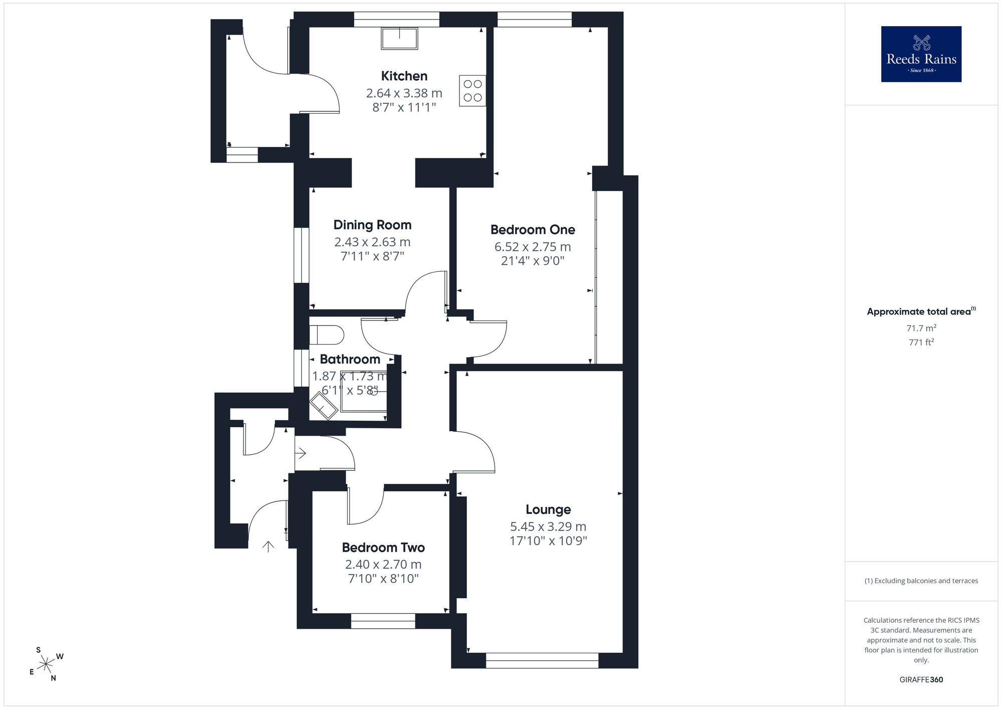 Floorplan of 2 bedroom Semi Detached Bungalow for sale, Hall Park Avenue, Crofton, West Yorkshire, WF4