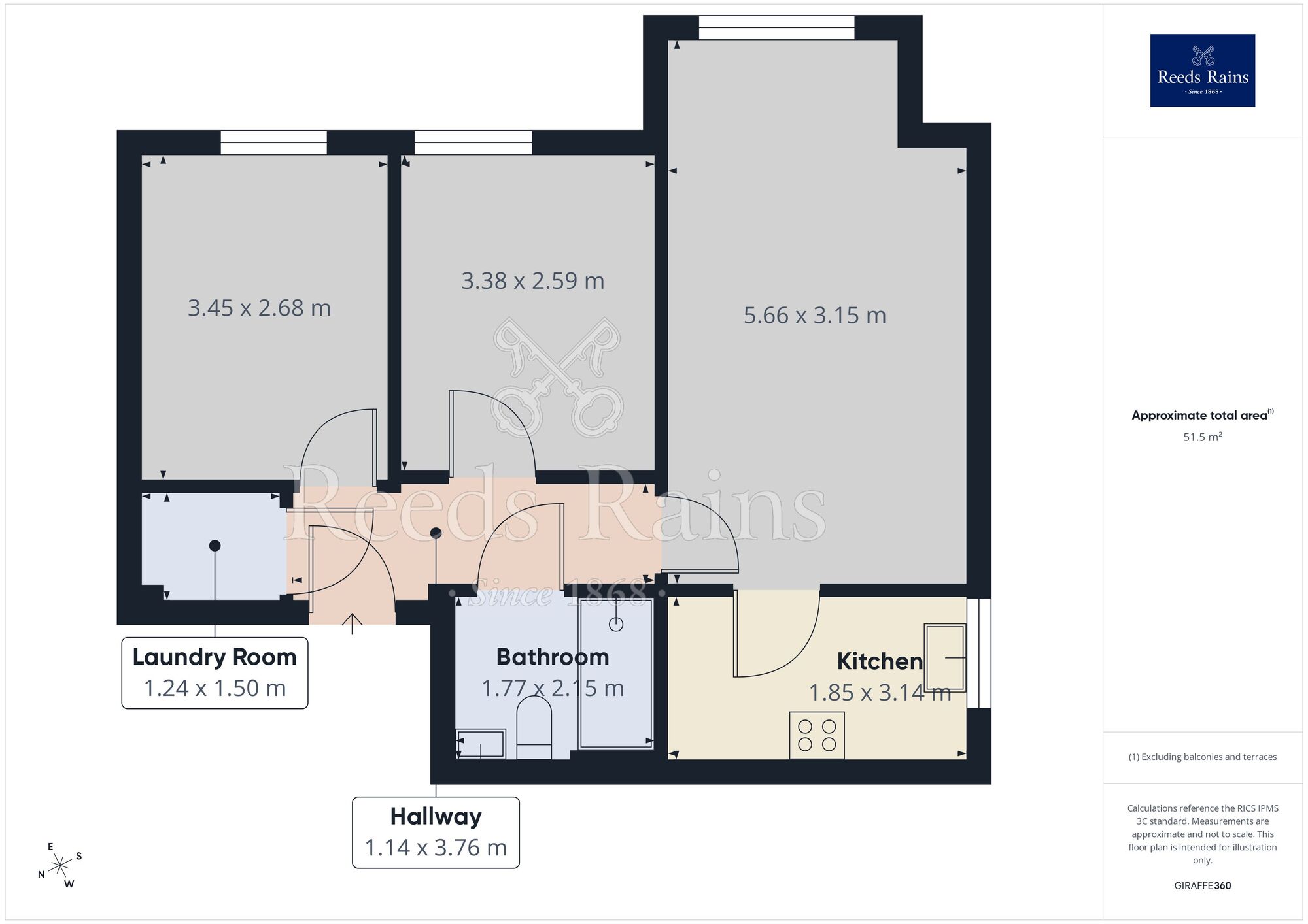 Floorplan of 2 bedroom Flat for sale, Wobourn Court, Ossett, West Yorkshire, WF5