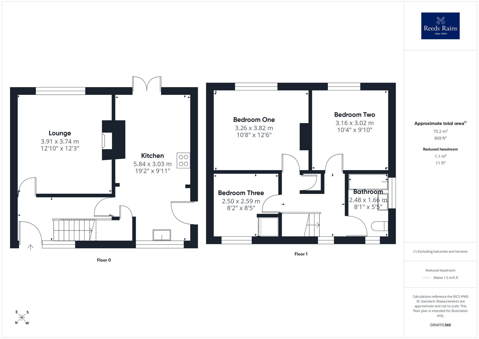 Floorplan of 3 bedroom Semi Detached House for sale, Cypress Road, Normanton, West Yorkshire, WF6