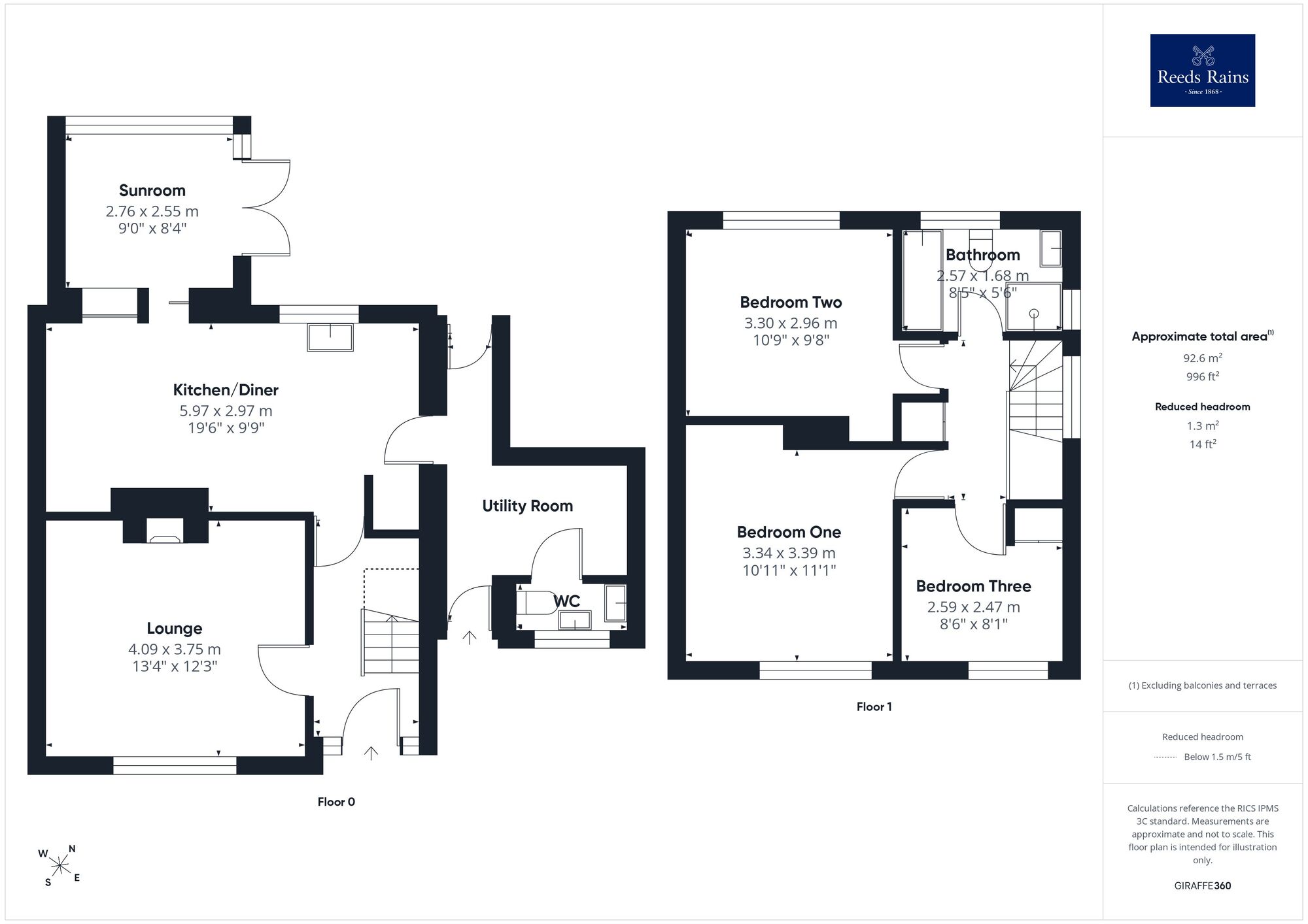 Floorplan of 3 bedroom Semi Detached House for sale, Cypress Road, Normanton, West Yorkshire, WF6