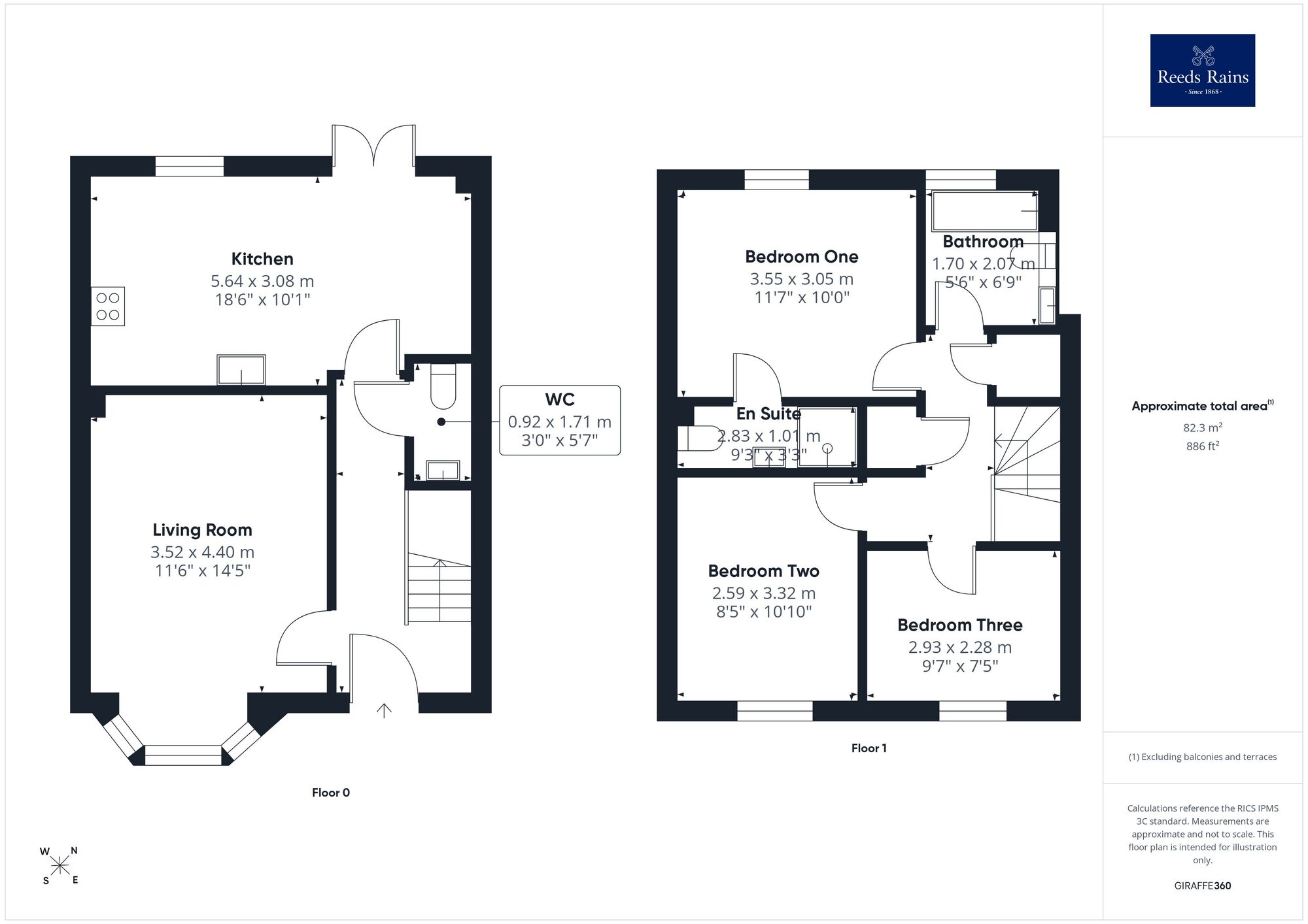 Floorplan of 3 bedroom End Terrace House for sale, Balk Avenue, Stanley, West Yorkshire, WF3