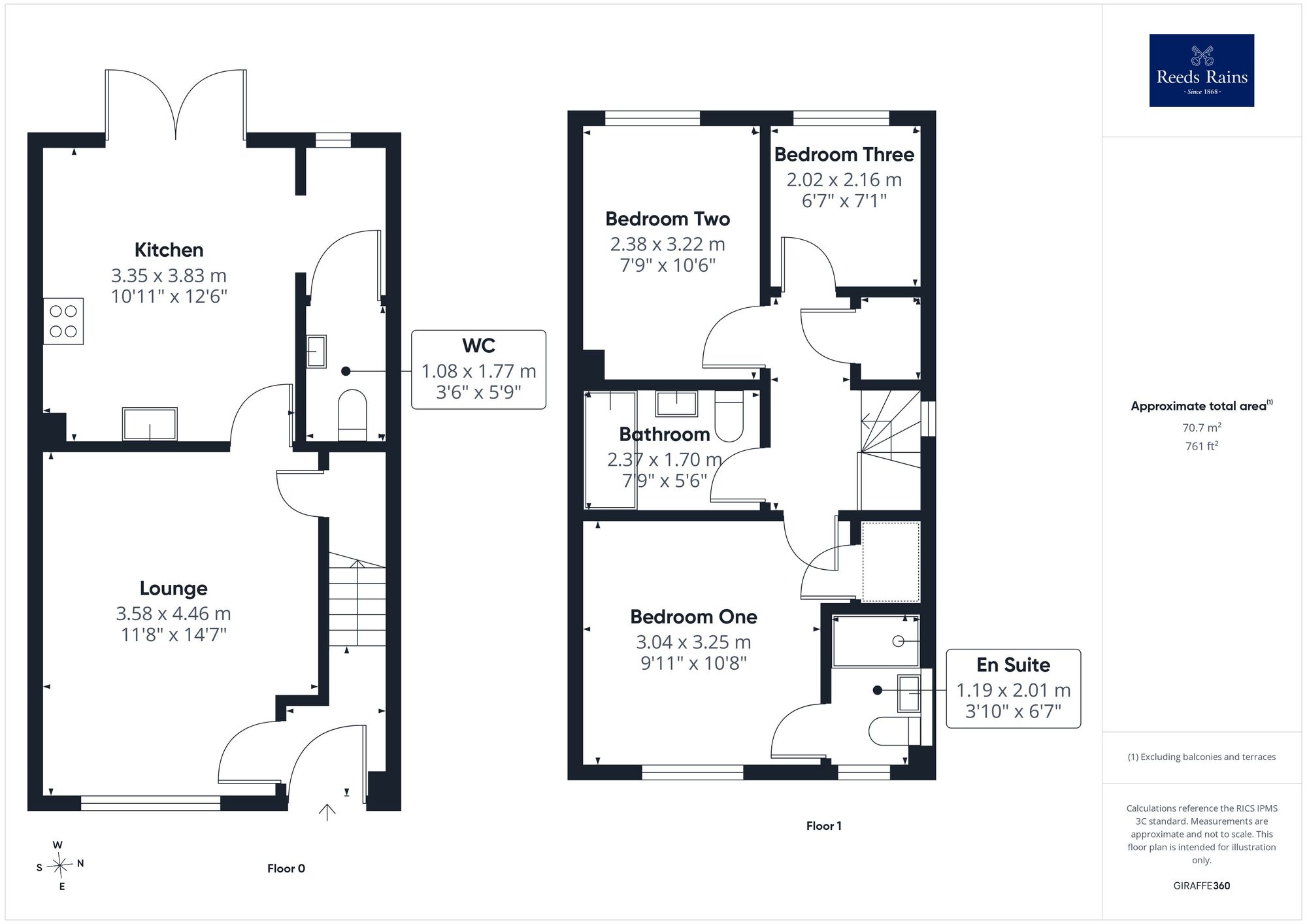 Floorplan of 3 bedroom Semi Detached House for sale, Beamshaw Way, Stanley, West Yorkshire, WF3