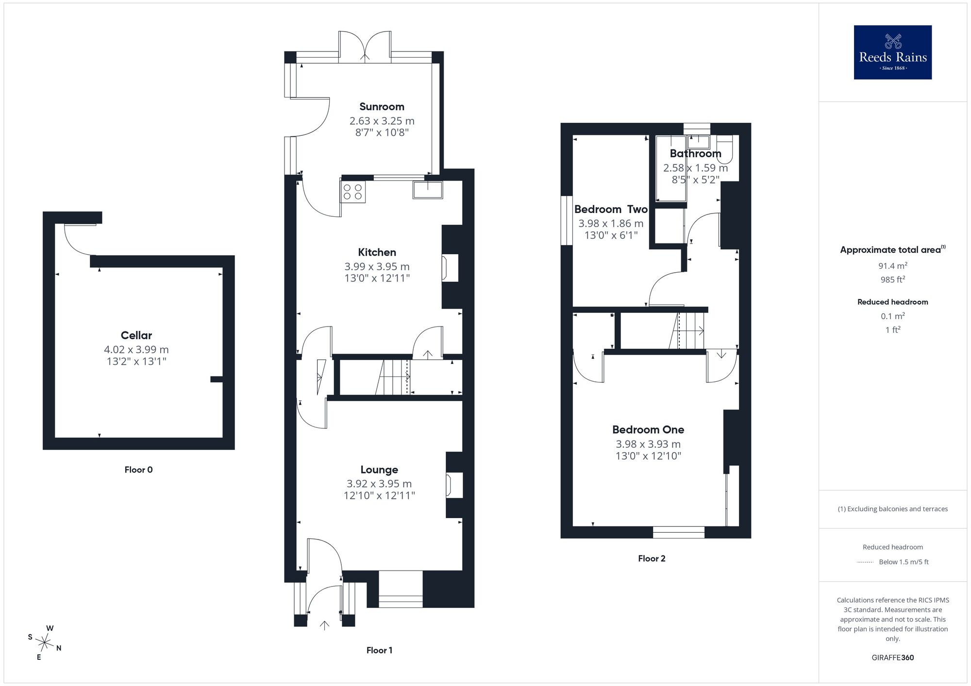 Floorplan of 2 bedroom End Terrace House for sale, Lee Moor Lane, Stanley, West Yorkshire, WF3