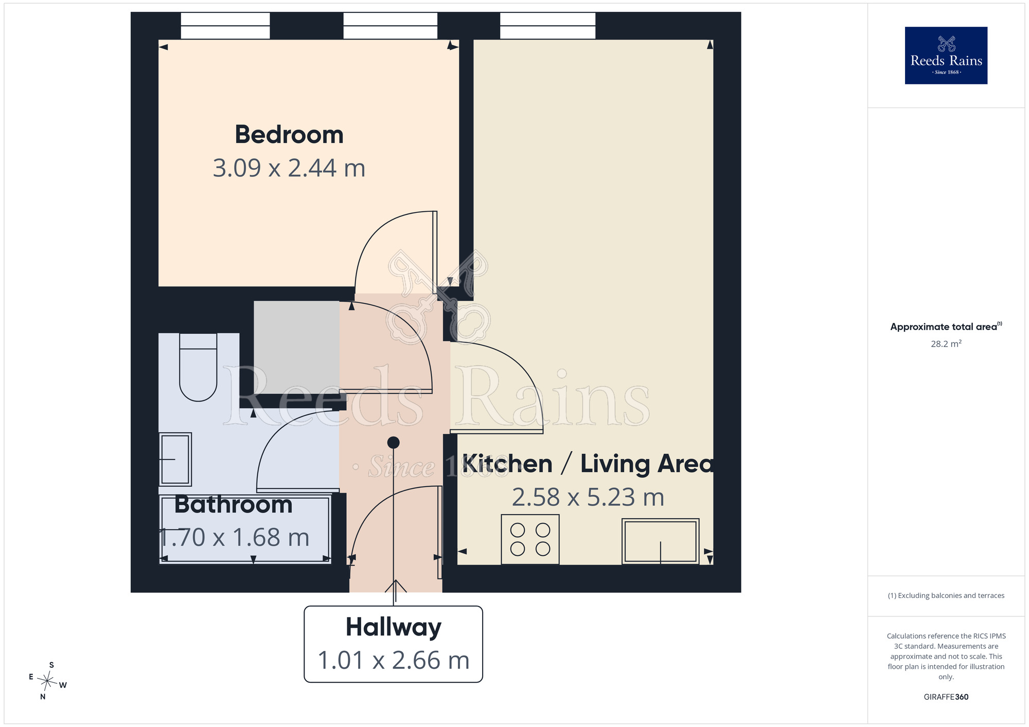 Floorplan of 1 bedroom Flat to rent, Market Street, Wakefield, West Yorkshire, WF1