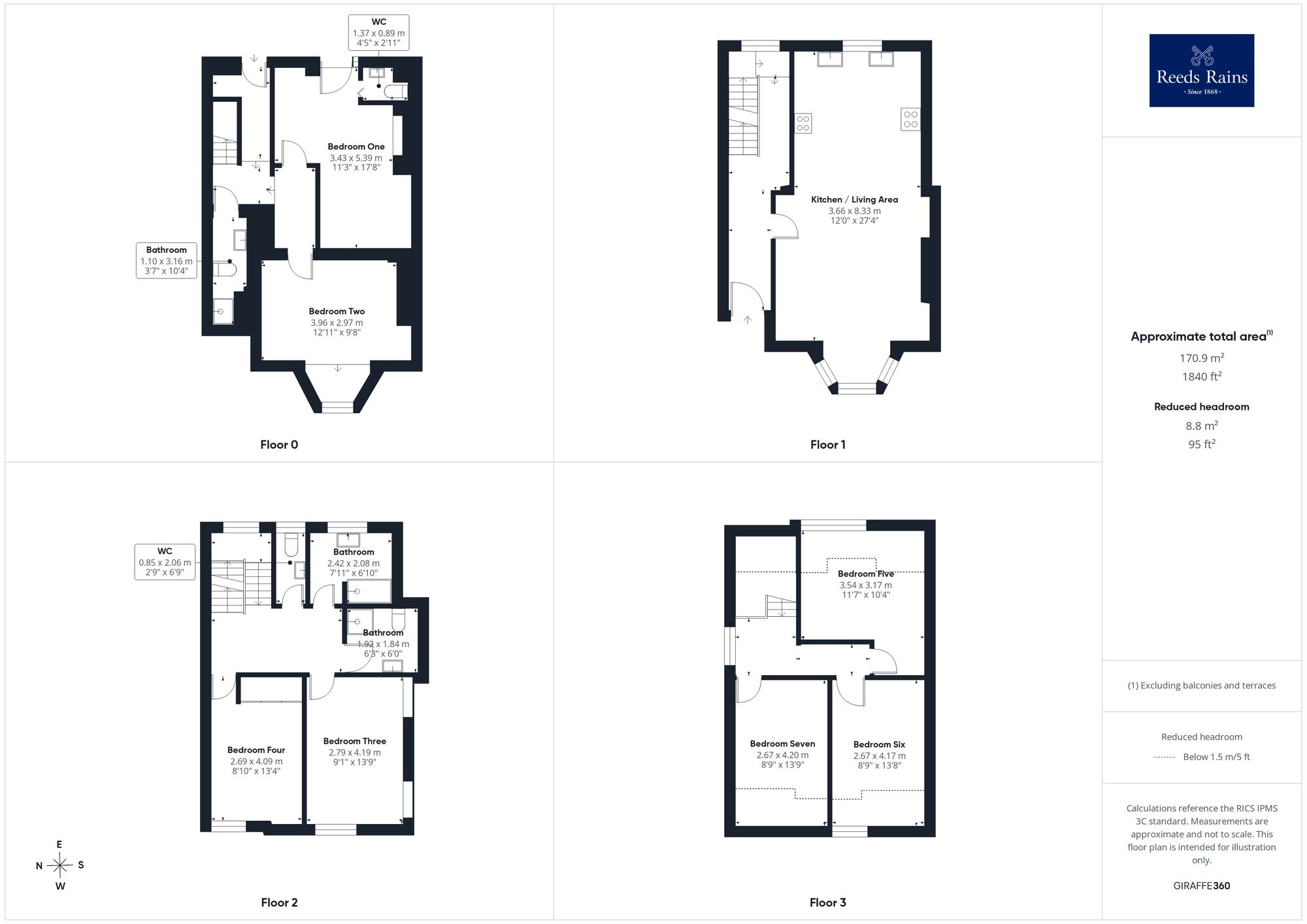 Floorplan of 7 bedroom Mid Terrace House for sale, College Grove Road, Wakefield, West Yorkshire, WF1