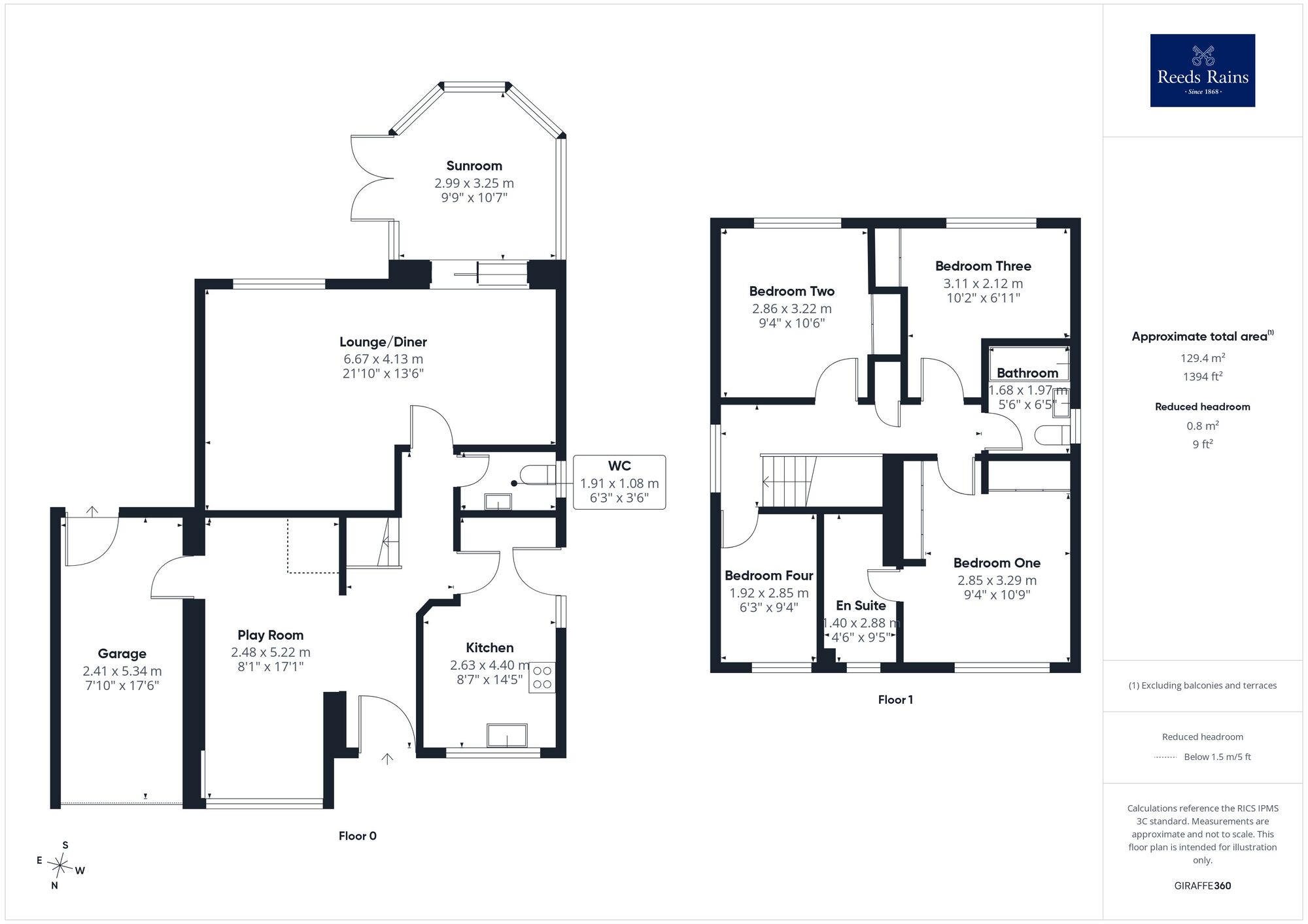 Floorplan of 4 bedroom Detached House for sale, Queensbury Court, Normanton, West Yorkshire, WF6