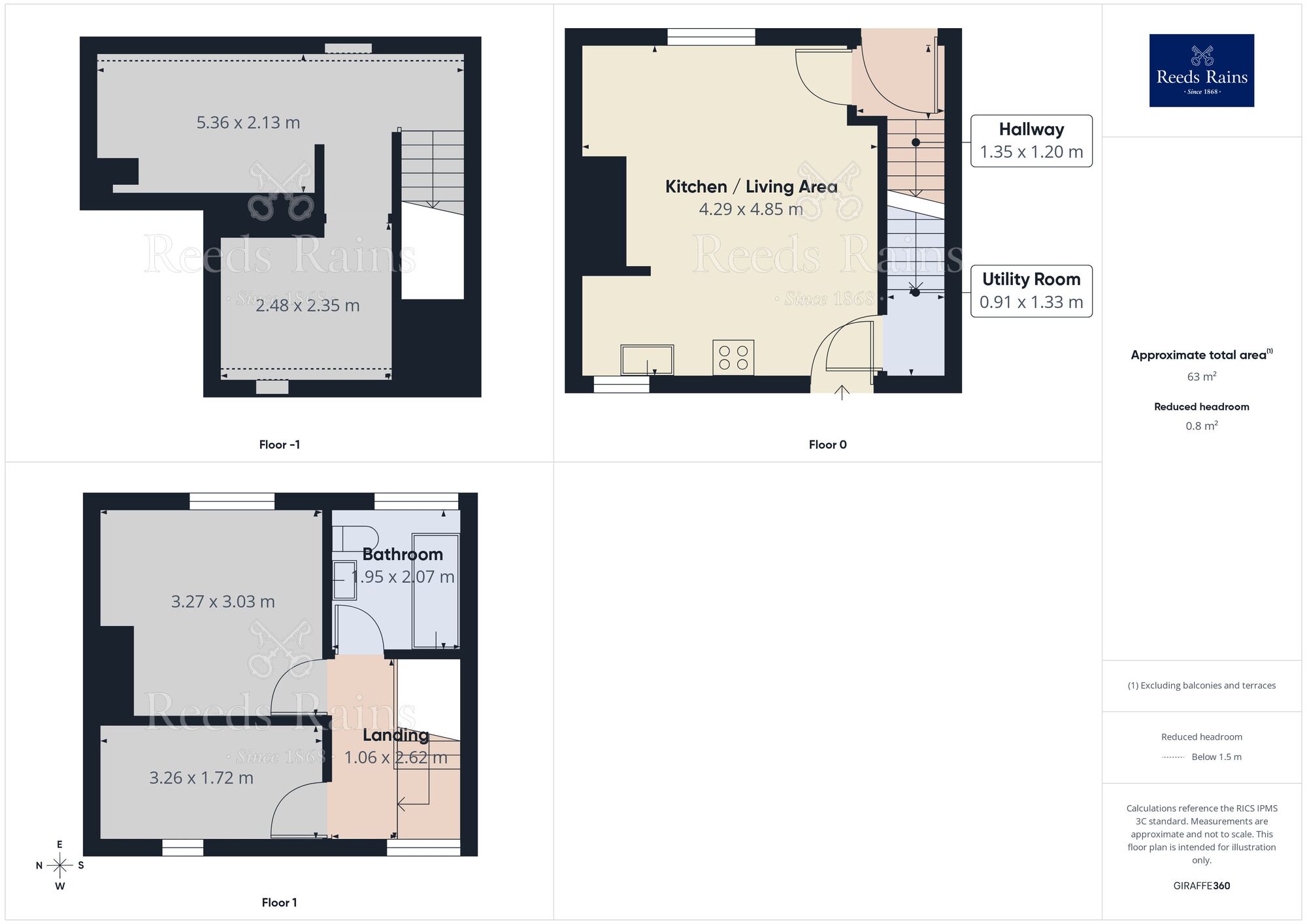 Floorplan of 2 bedroom Mid Terrace House to rent, Walker Street, Earlsheaton, West Yorkshire, WF12