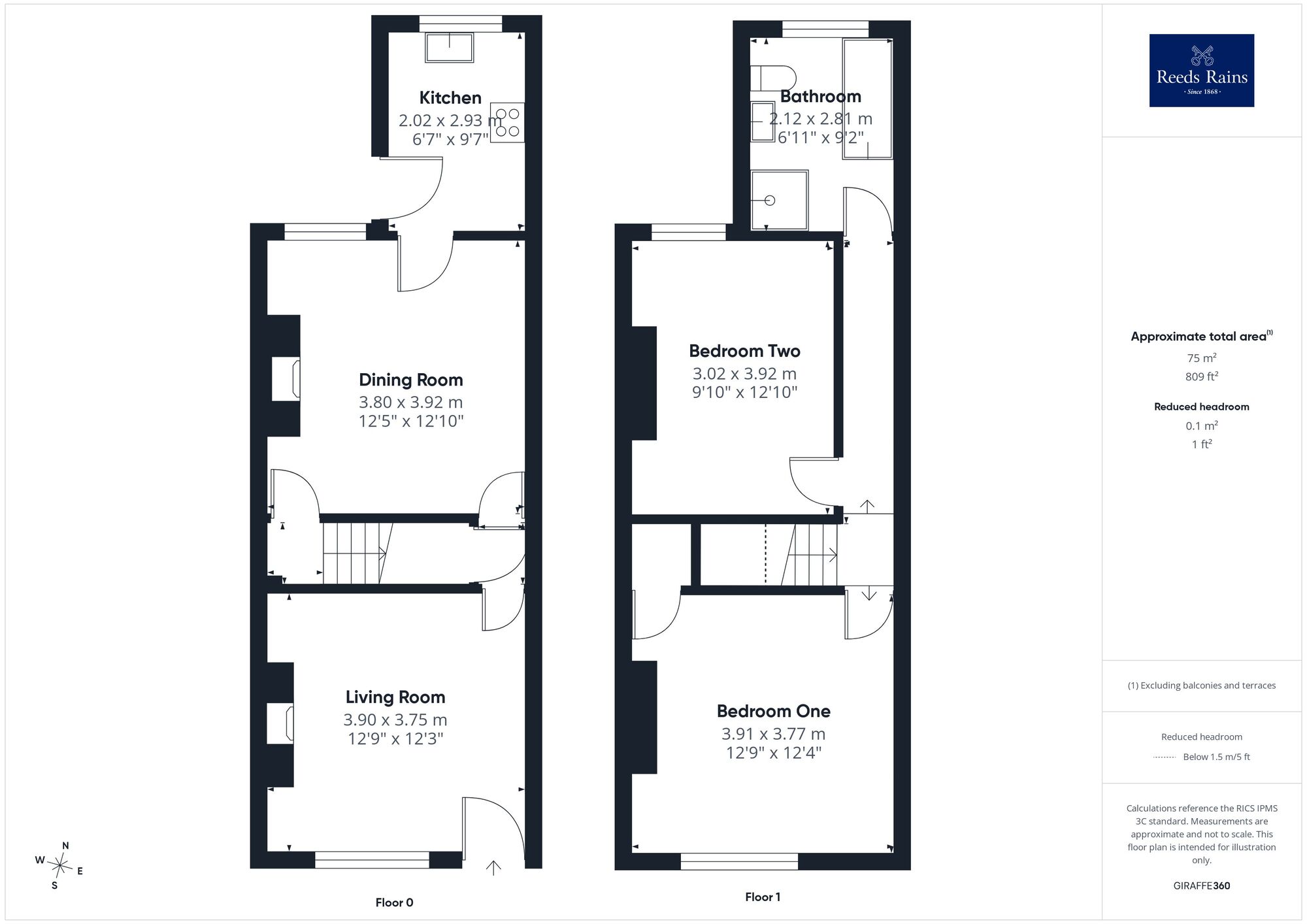 Floorplan of 2 bedroom Mid Terrace House for sale, Cambridge Street, Normanton, West Yorkshire, WF6