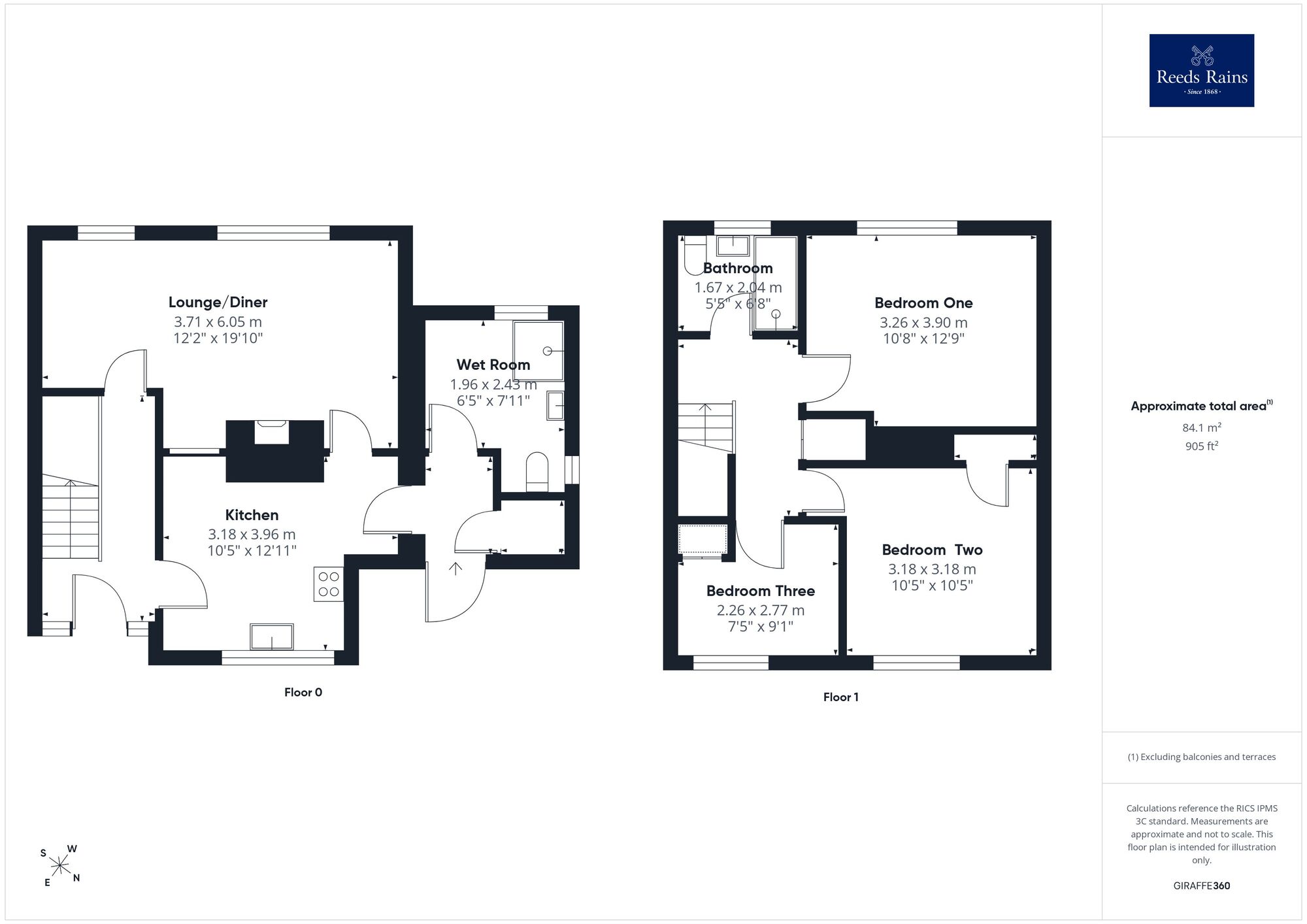 Floorplan of 3 bedroom Semi Detached House for sale, Moorside Crescent, Hall Green, West Yorkshire, WF4