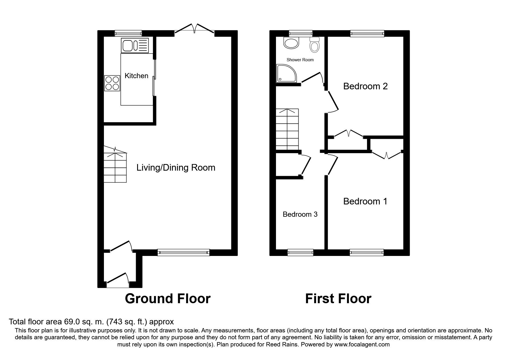 Floorplan of 3 bedroom Mid Terrace House for sale, Walney Terrace, Liverpool, Merseyside, L12