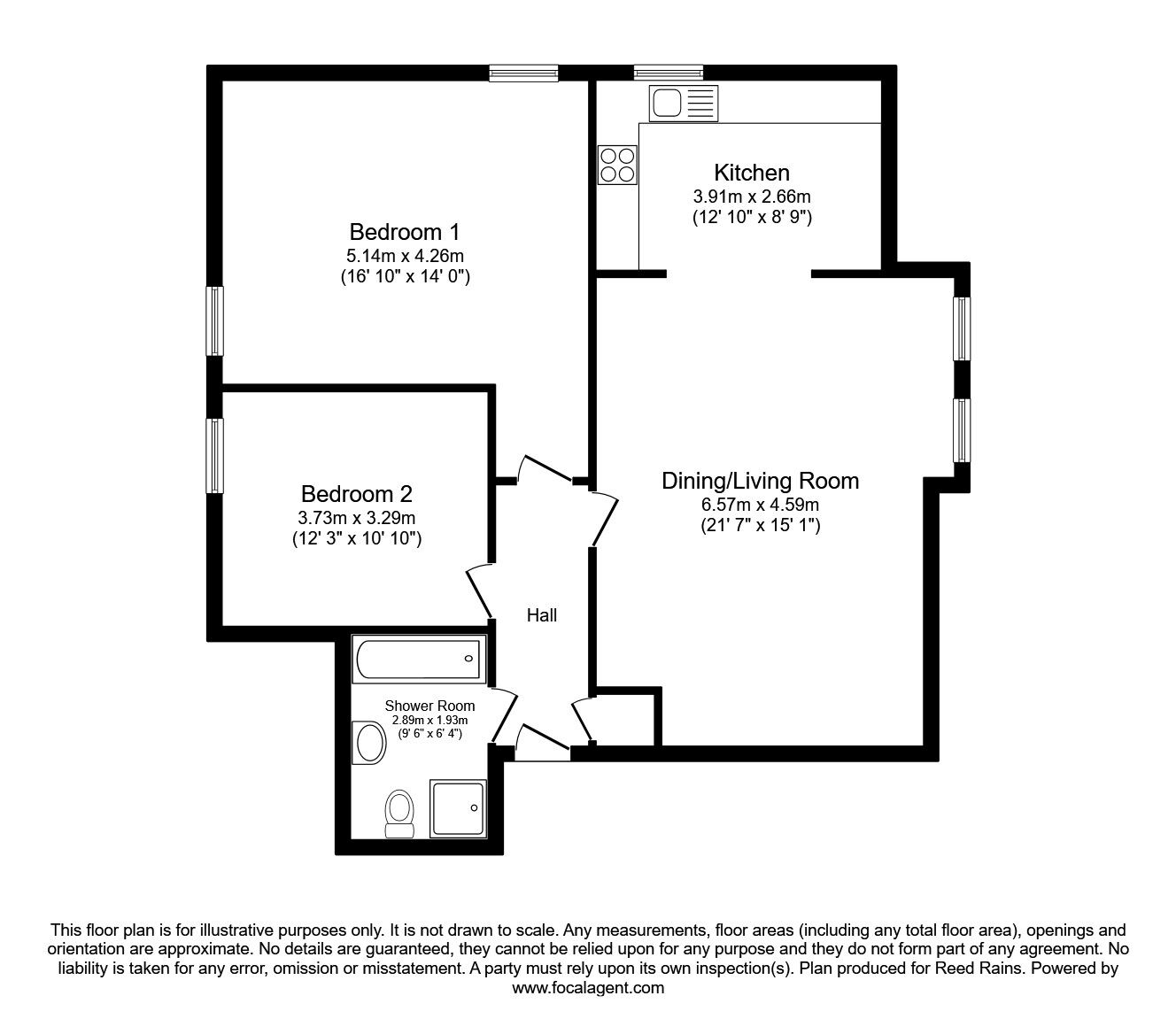Floorplan of 2 bedroom  Flat to rent, The Spinnakers, Liverpool, Merseyside, L19