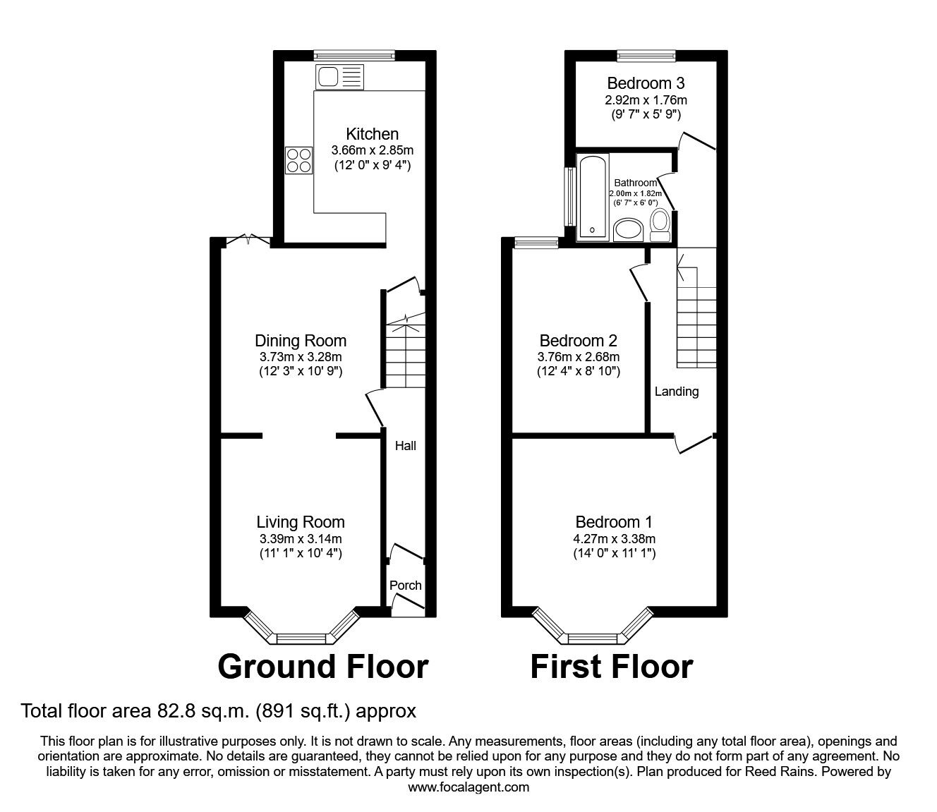 Floorplan of 3 bedroom Mid Terrace House to rent, Stanley Park Avenue South, Liverpool, Merseyside, L4