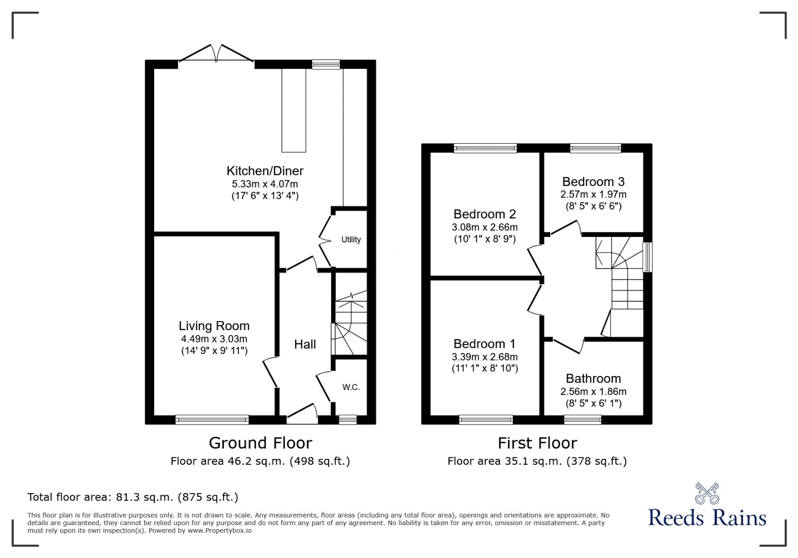 Floorplan of 3 bedroom Semi Detached House for sale, Lewisham Road, Liverpool, Merseyside, L11