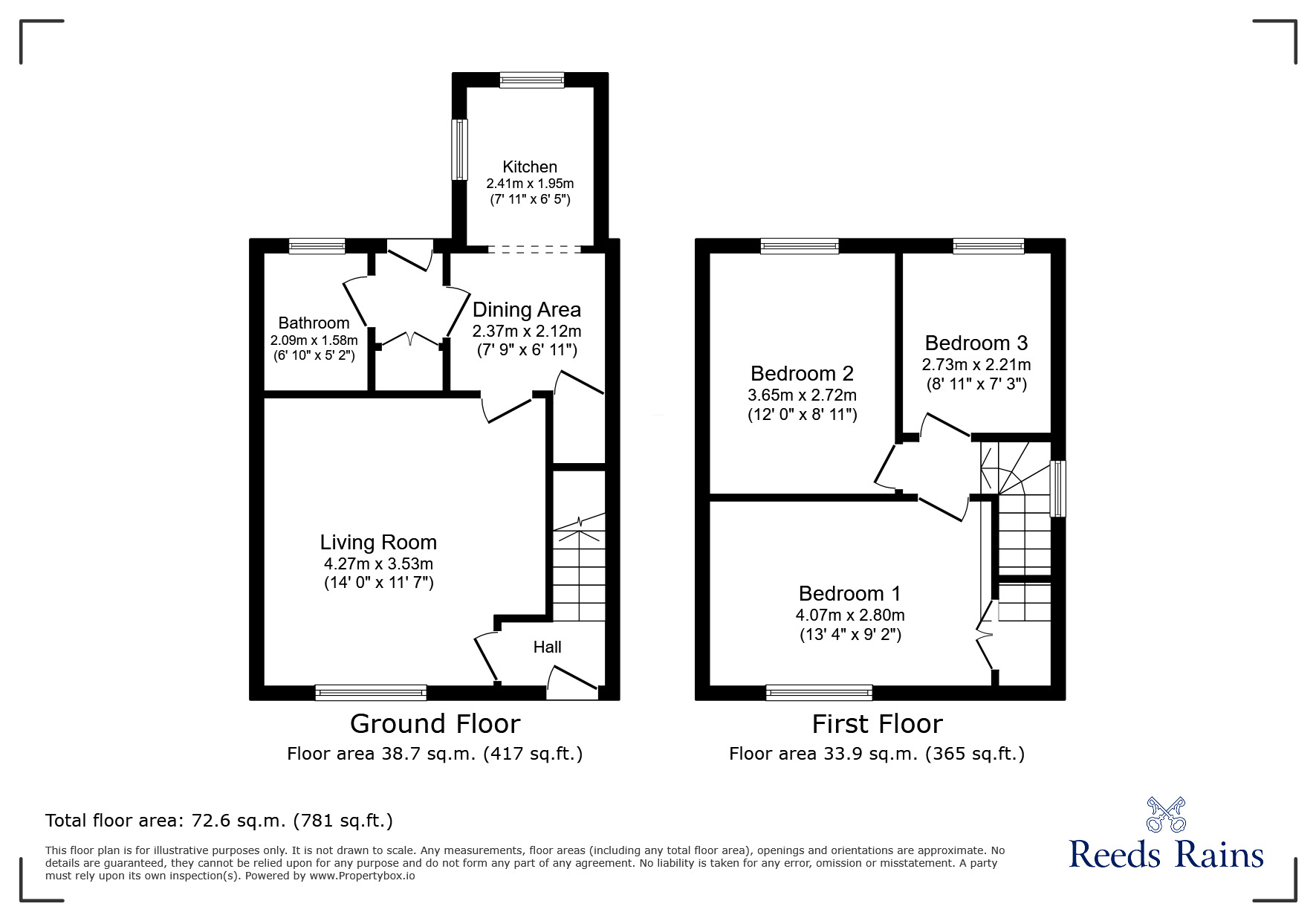 Floorplan of 3 bedroom End Terrace House for sale, Uldale Close, Liverpool, Merseyside, L11