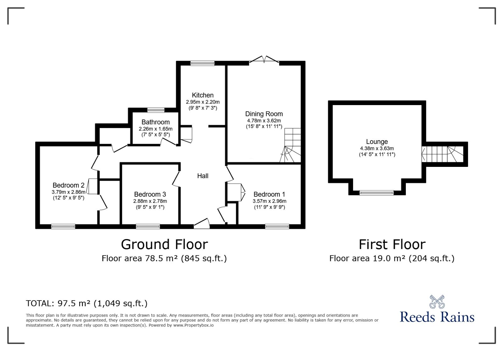 Floorplan of 3 bedroom End Terrace House for sale, Village Hall, Liverpool, Merseyside, L12