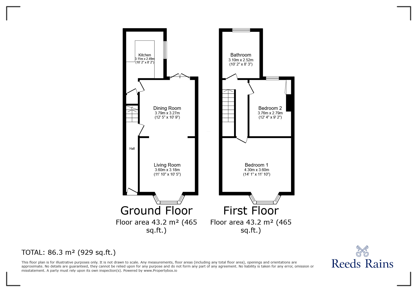 Floorplan of 2 bedroom Mid Terrace House for sale, Olney Street, Liverpool, Merseyside, L4