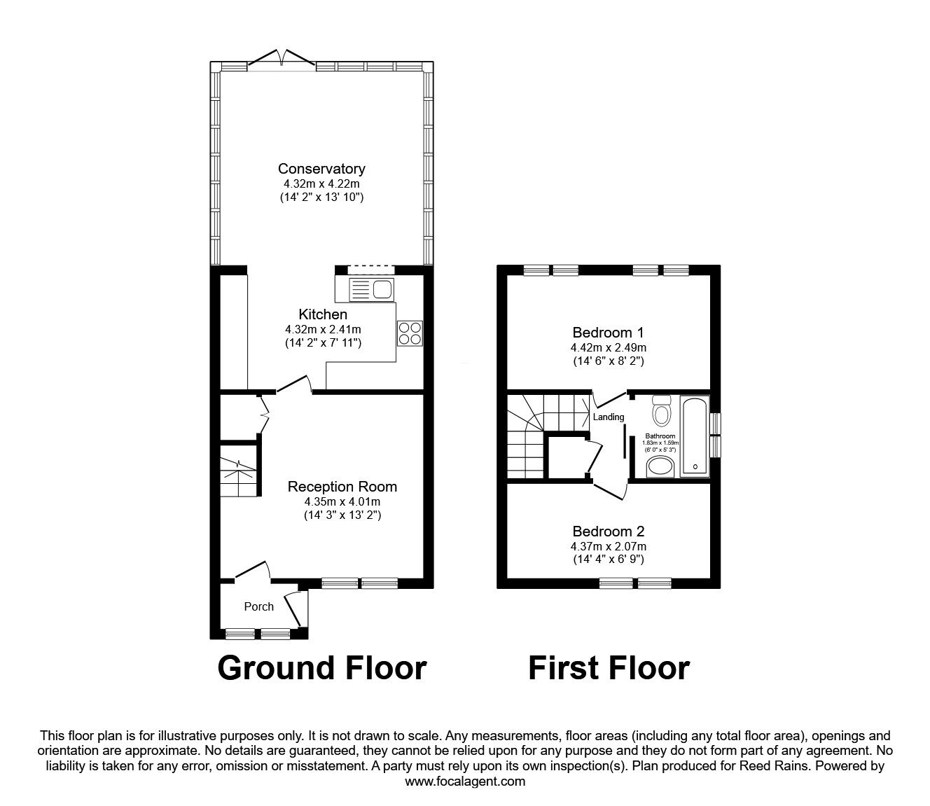 Floorplan of 2 bedroom Semi Detached House for sale, Rockwell Road, Liverpool, Merseyside, L12