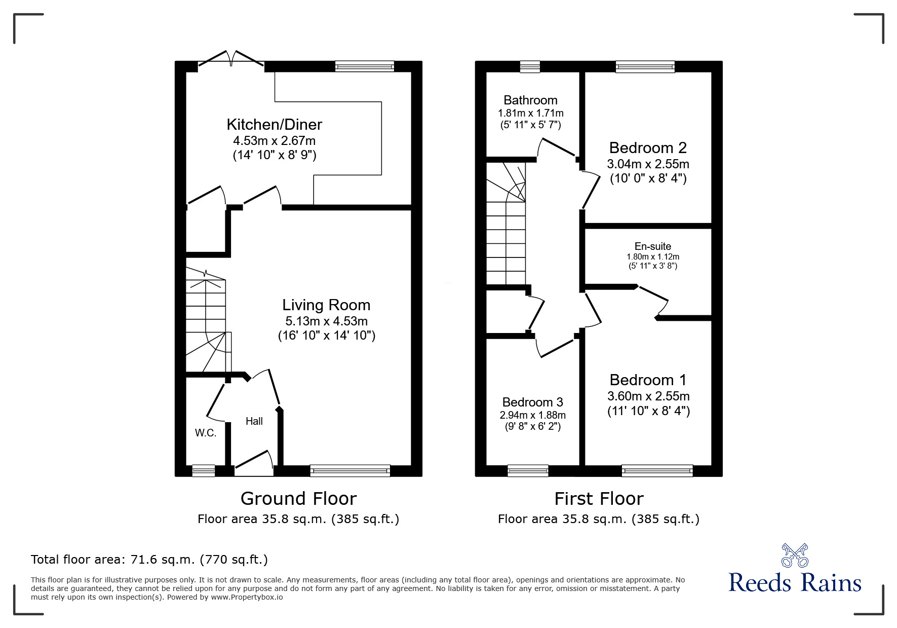 Floorplan of 3 bedroom Semi Detached House for sale, Etal Close, Liverpool, Merseyside, L11