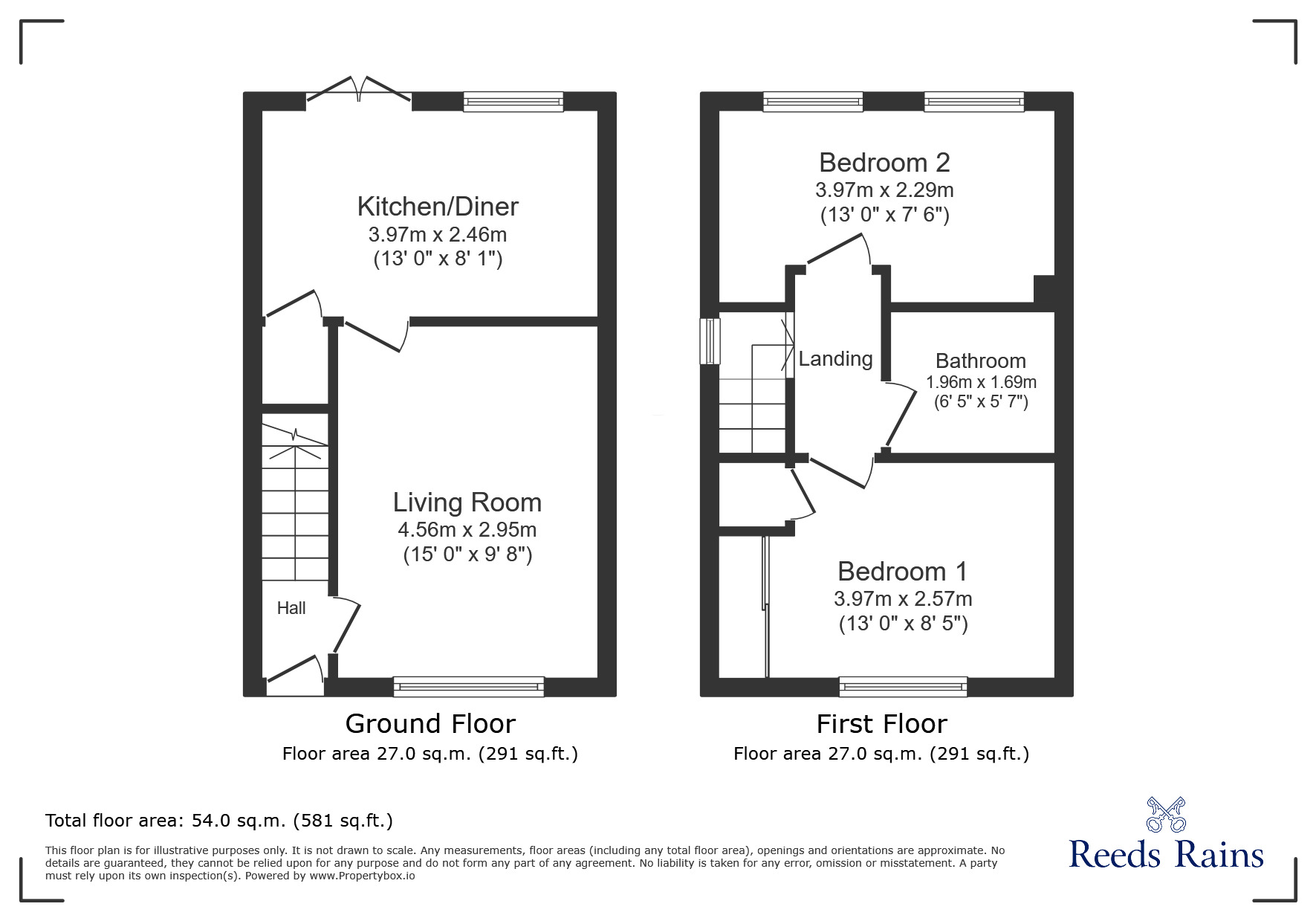 Floorplan of 2 bedroom Semi Detached House for sale, Aries Close, Liverpool, Merseyside, L14