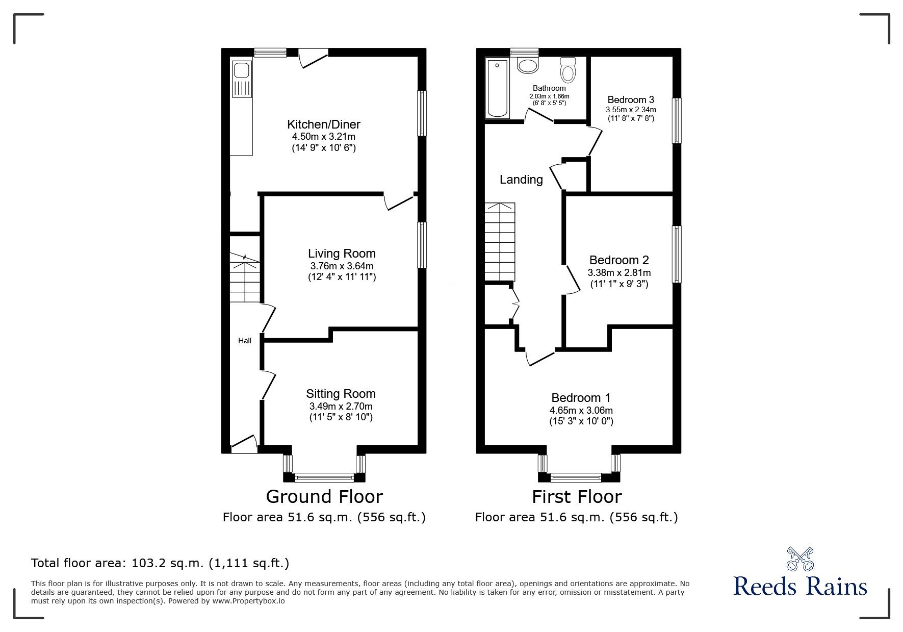 Floorplan of 3 bedroom End Terrace House for sale, Malvern Road, Liverpool, Merseyside, L6