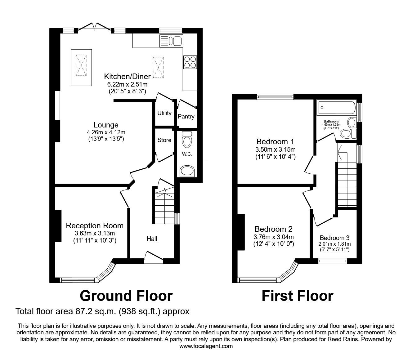 Floorplan of 3 bedroom Semi Detached House for sale, Coronation Drive, Knotty Ash, Merseyside, L14