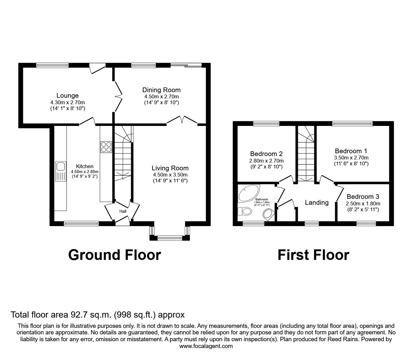 Floorplan of 3 bedroom Detached House for sale, Trent Close, Liverpool, Merseyside, L12