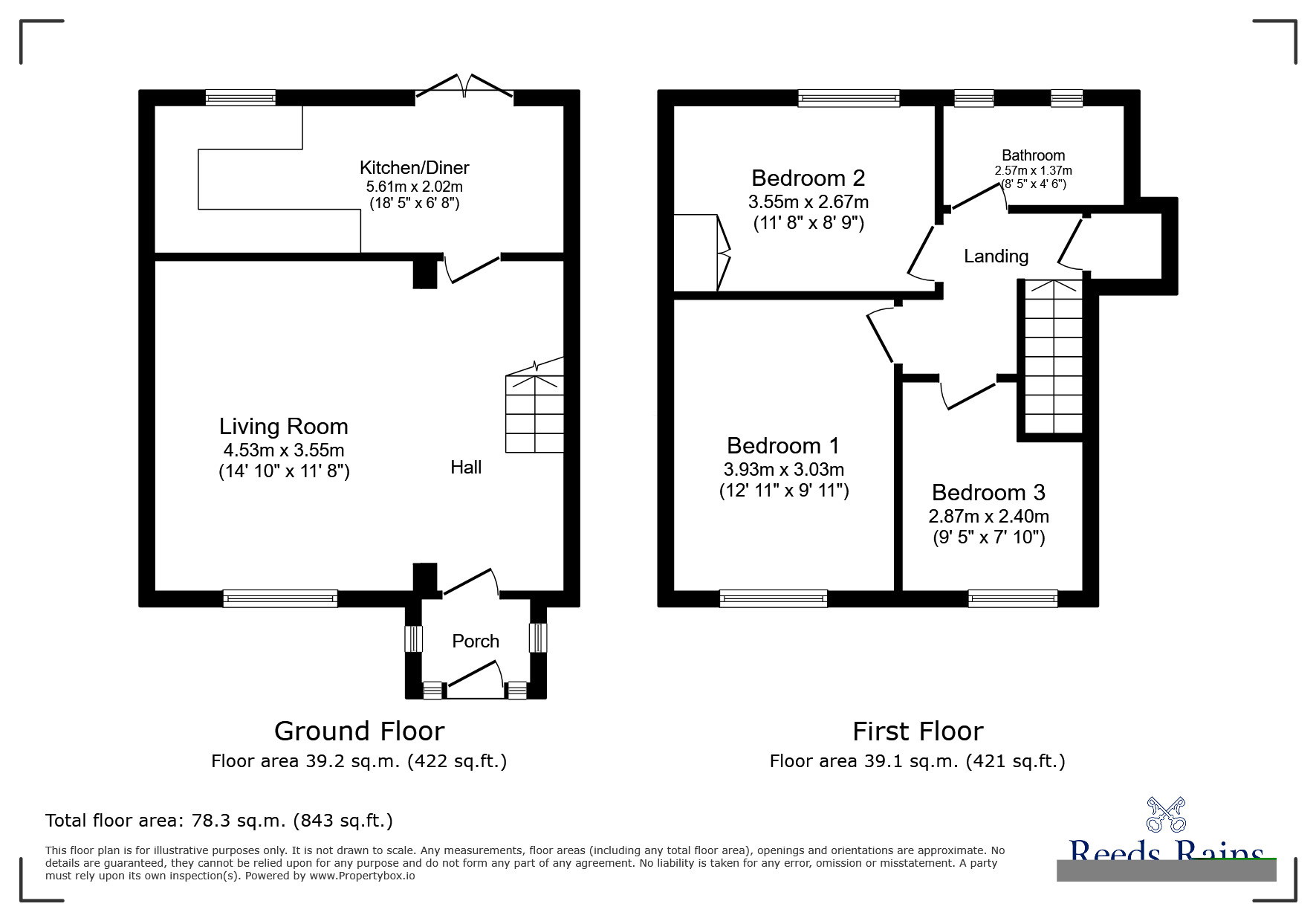 Floorplan of 3 bedroom Mid Terrace House for sale, Drakefield Road, Liverpool, Merseyside, L11