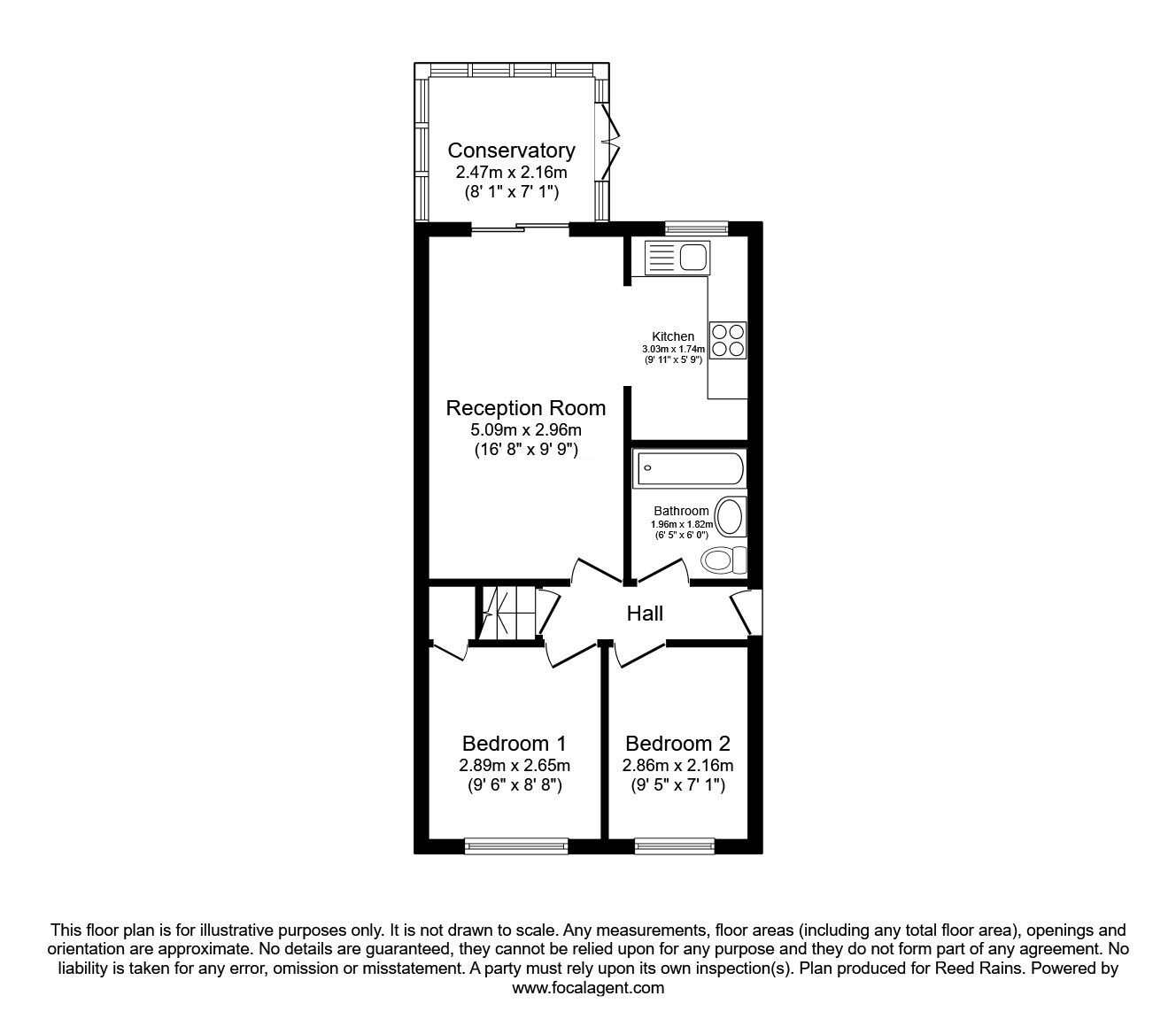 Floorplan of 2 bedroom Semi Detached House for sale, Milford Drive, Liverpool, Merseyside, L12