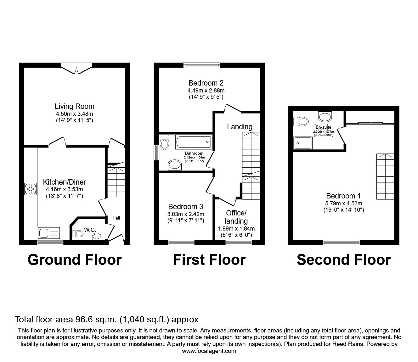 Floorplan of 3 bedroom Semi Detached House for sale, Wimborne Road, Liverpool, Merseyside, L14