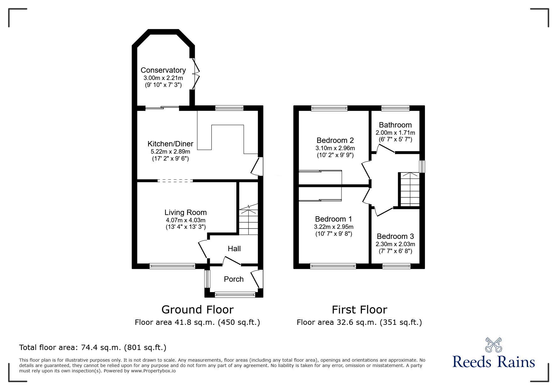 Floorplan of 3 bedroom Semi Detached House for sale, Glan Aber Park, Liverpool, Merseyside, L12