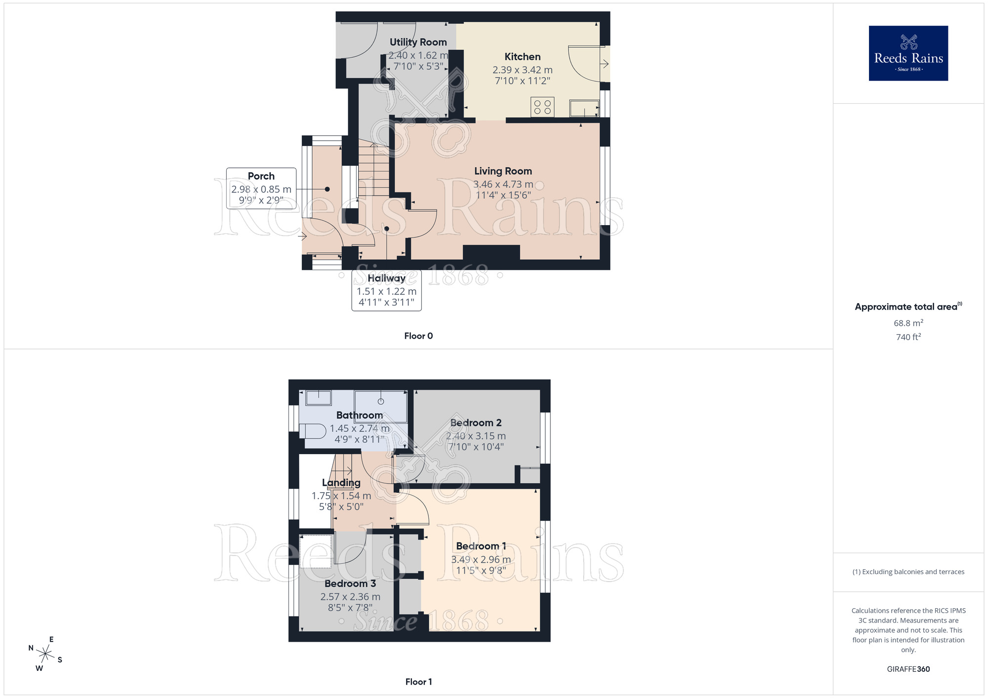 Floorplan of 3 bedroom Mid Terrace House for sale, Rockwell Road, Liverpool, Merseyside, L12