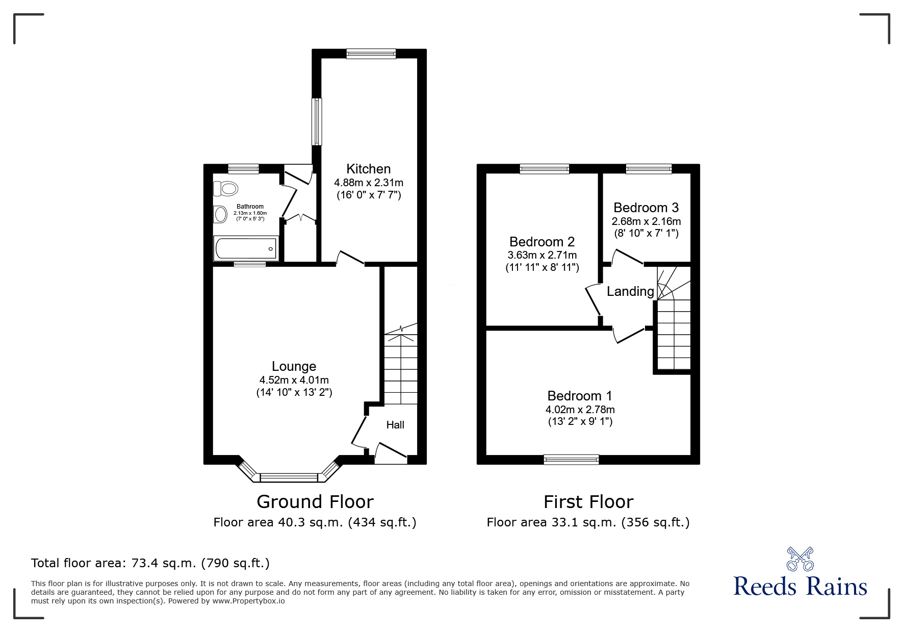Floorplan of 3 bedroom End Terrace House for sale, Kingsheath Avenue, Liverpool, Merseyside, L14