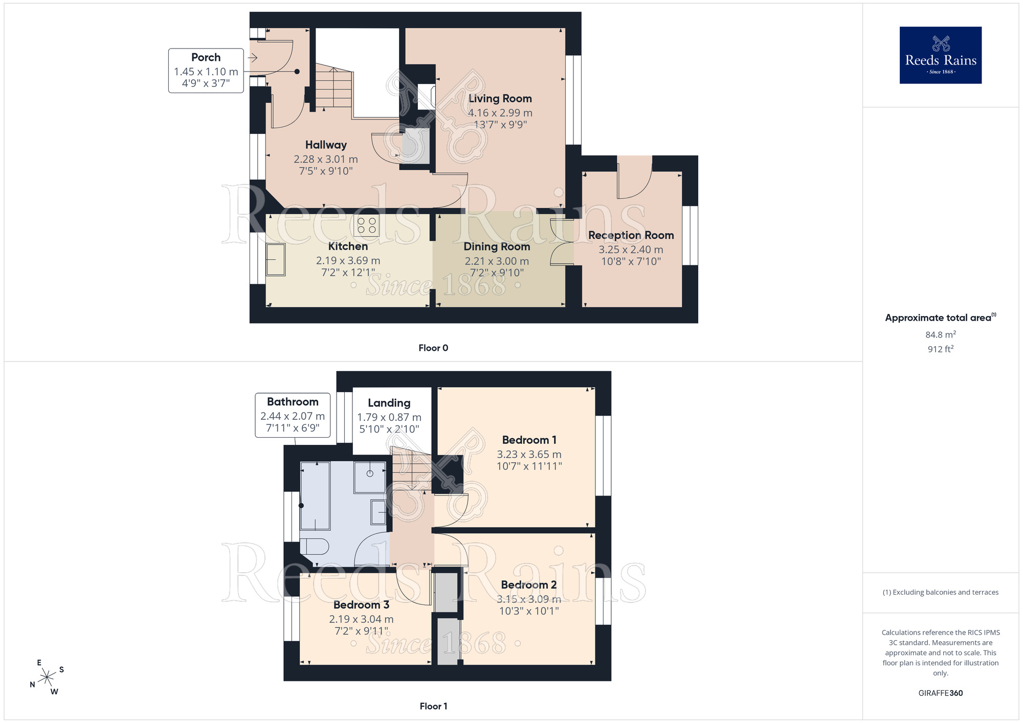 Floorplan of 3 bedroom Mid Terrace House for sale, St. Marys Close, Hale Village, Cheshire, L24