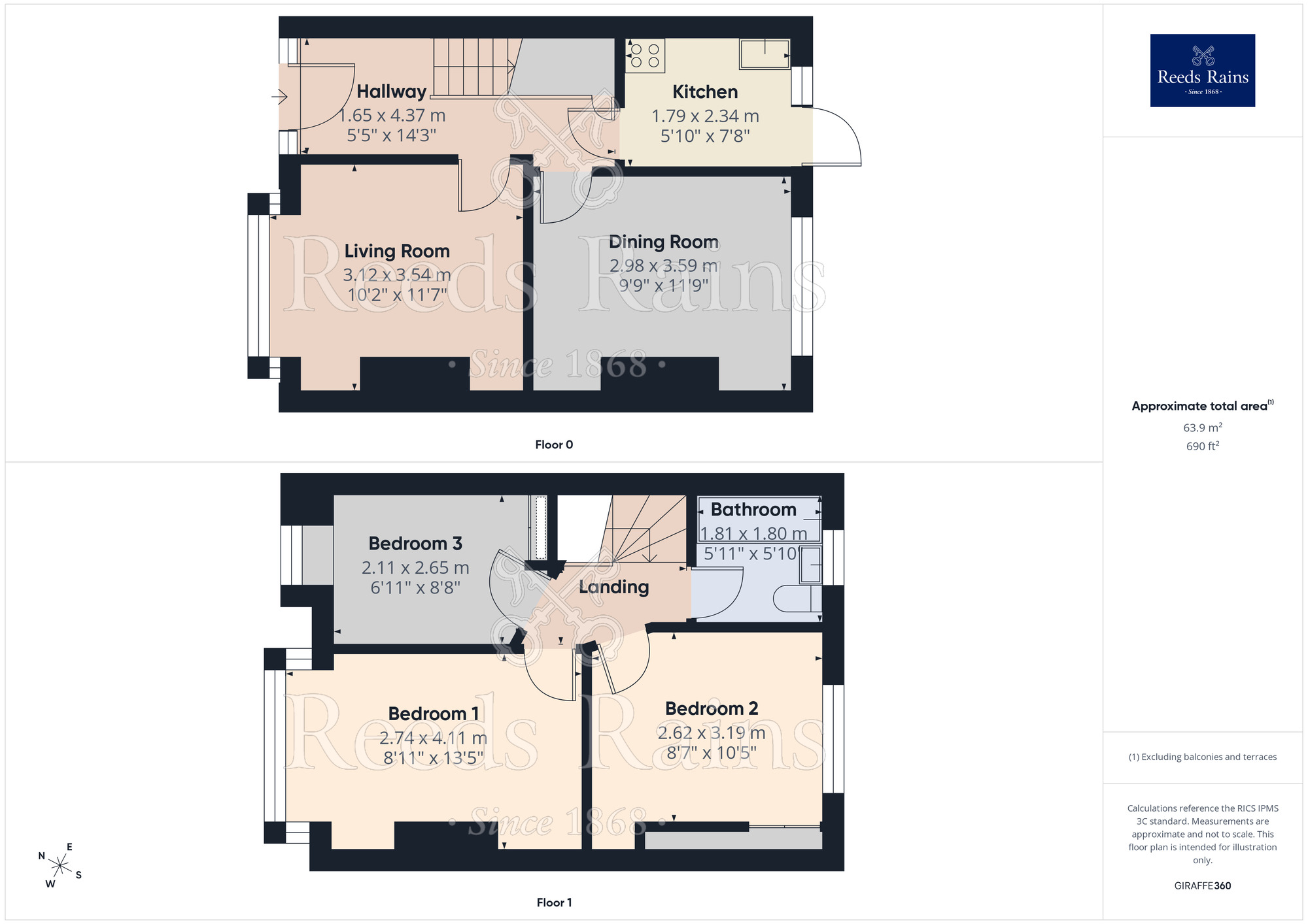 Floorplan of 3 bedroom Mid Terrace House for sale, Rossall Road, Liverpool, Merseyside, L13
