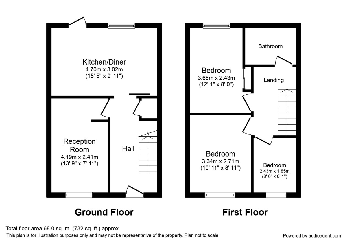 Floorplan of 3 bedroom Mid Terrace House to rent, Kings Road, Crosby, Liverpool, L23