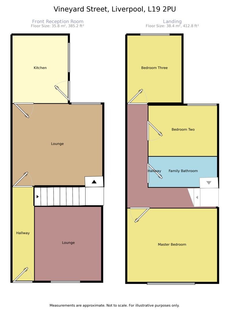 Floorplan of 3 bedroom House to rent, Vineyard Street, Liverpool, L19